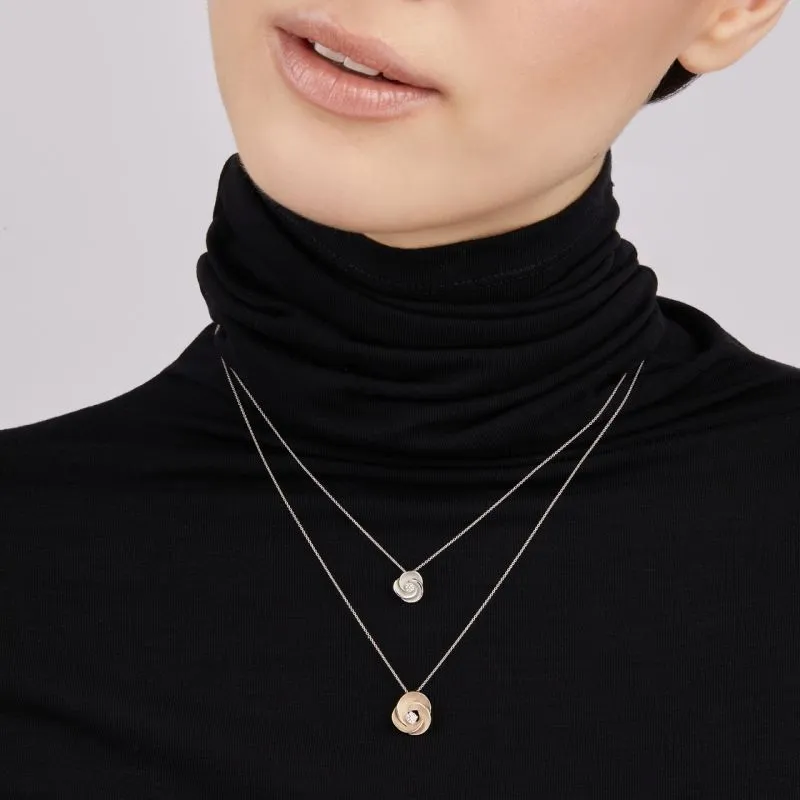 Annamaria Cammilli 18ct White Ice Gold & Diamond Desert Rose Series Necklace sold by C.W. Sellors product image thumbnail 2