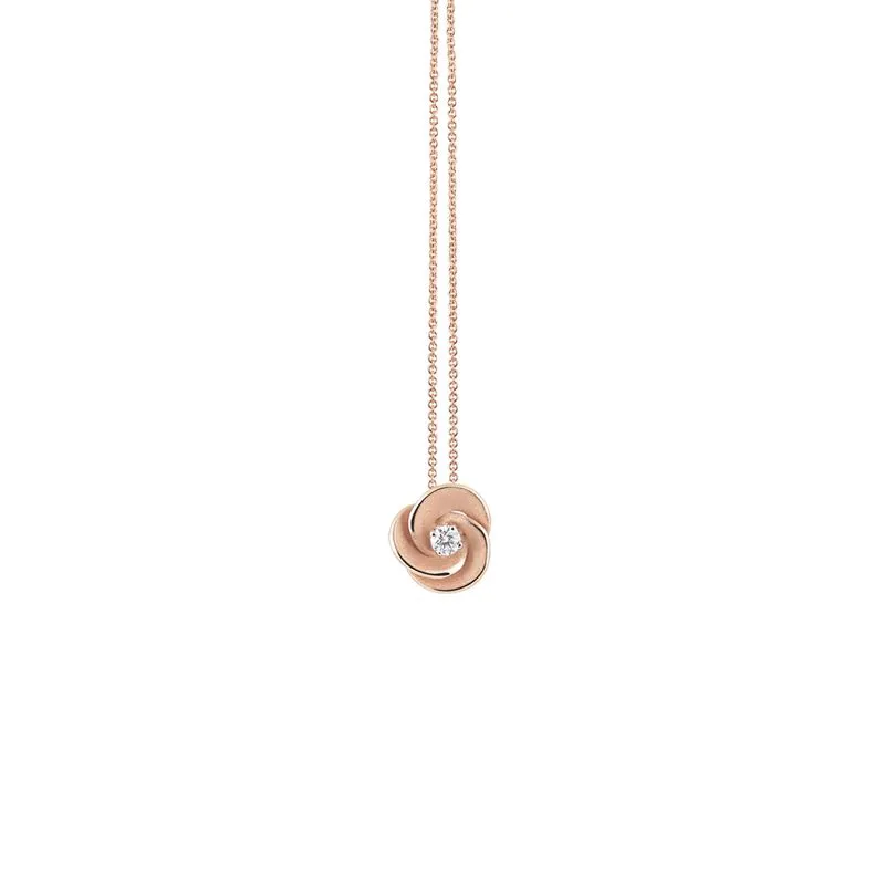 Annamaria Cammilli 18ct Pink Champagne Gold & Diamond Desert Rose Series Necklace sold by C.W. Sellors