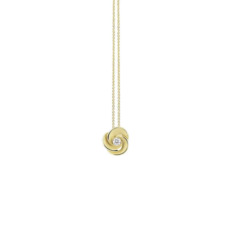 Annamaria Cammilli 18ct Lemon Bamboo Gold & Diamond Desert Rose Series Necklace sold by C.W. Sellors