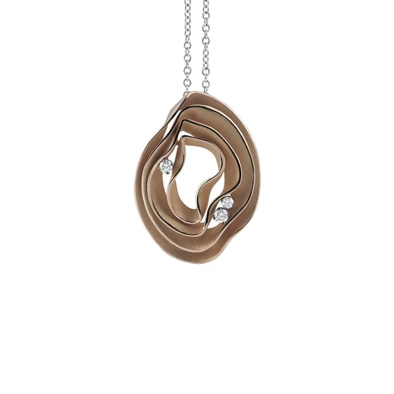 Annamaria Cammilli 18ct Brown Chocolate Gold & Diamond Dune Series Necklace sold by C.W. Sellors