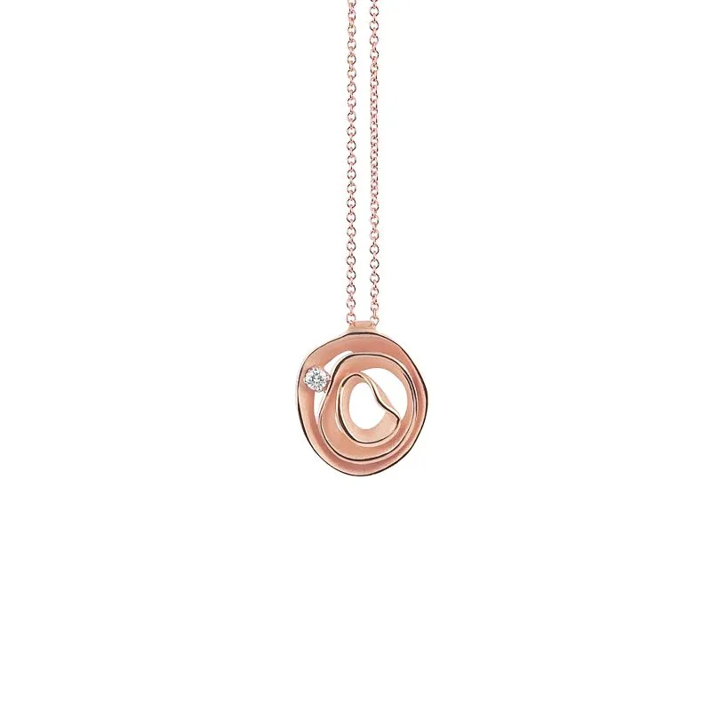 Annamaria Cammilli 18ct Pink Champagne Gold & Diamond Dune Series Necklace sold by C.W. Sellors