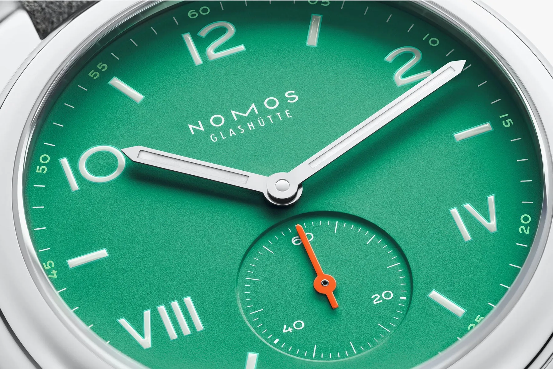 Nomos Glashutte Club Campus Electric Green Sapphire Crystal Watch sold by C.W. Sellors product image thumbnail 4