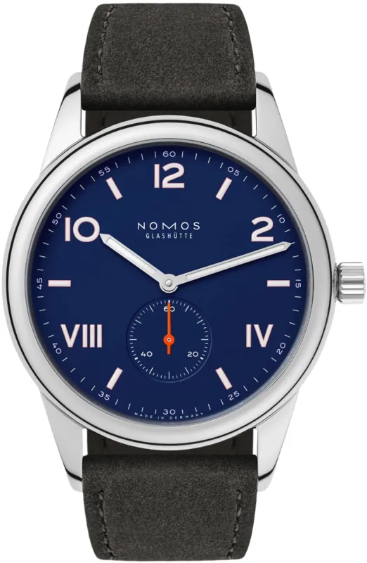 Nomos Glashutte Club Campus 38 Nigh Sky Sapphire Crystal Watch sold by C.W. Sellors