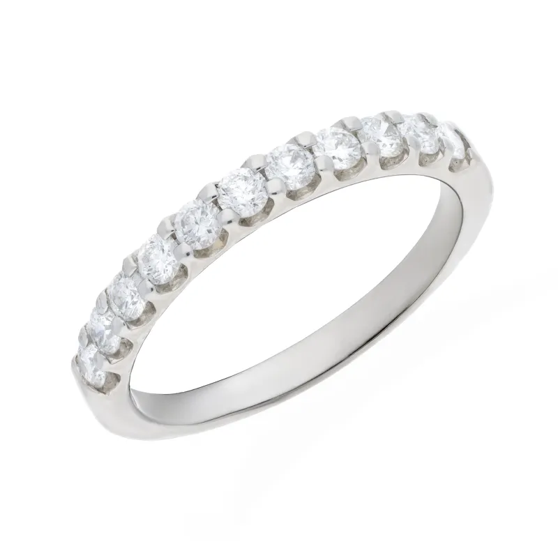 Platinum 0.50ct Diamond Harmony Half Eternity Ring sold by C.W. Sellors