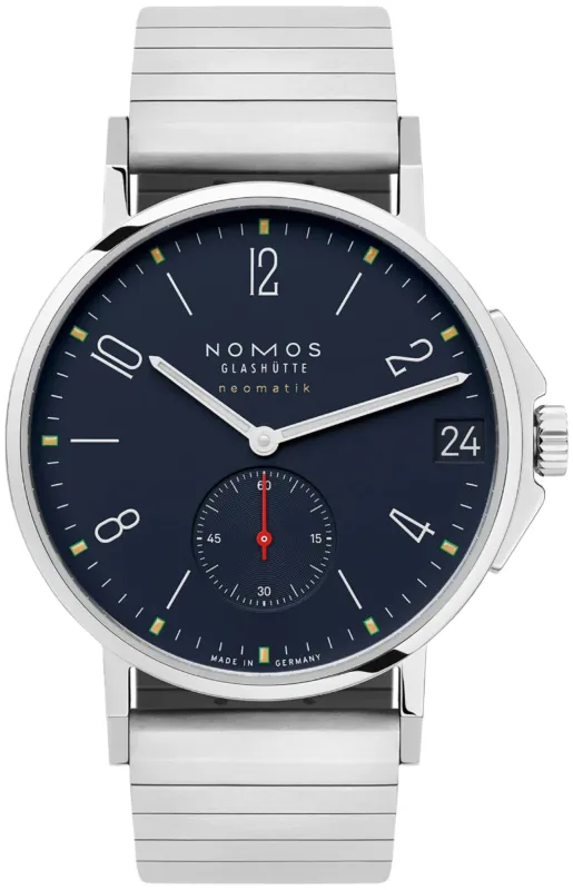 Nomos Glashutte Ahoi Neomatik 38 Date Atlantic Sapphire Crystal Watch sold by C.W. Sellors