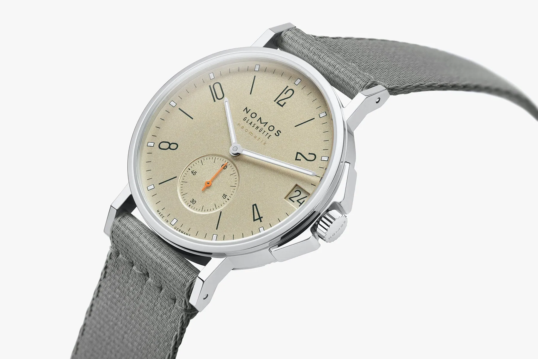 Nomos Glashutte Ahoi Neomatik 38 Date Sand Steel Back Watch sold by C.W. Sellors product image thumbnail 3