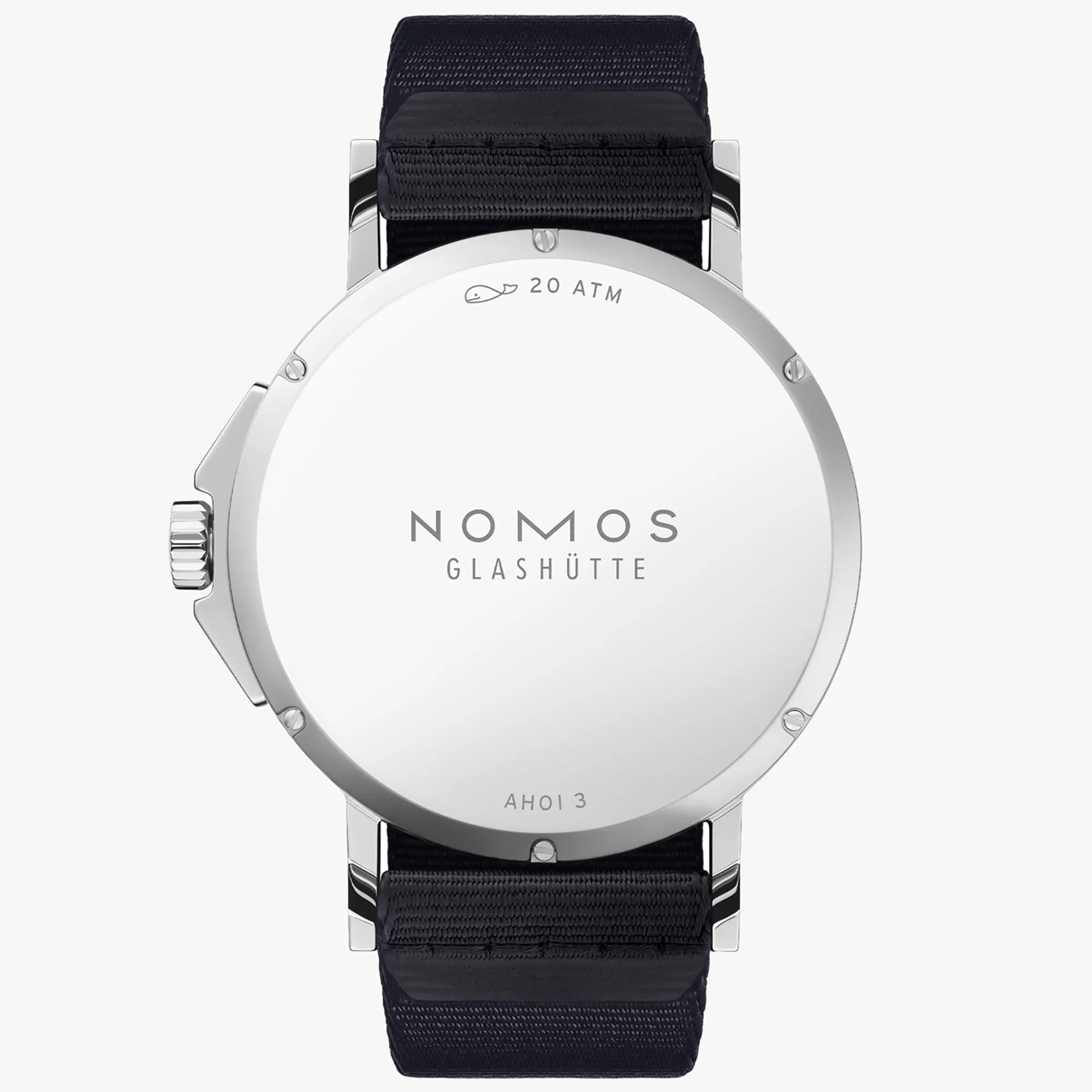 Nomos Glashutte Ahoi Neomatik 38 Date Sky Steel Back Watch sold by C.W. Sellors product image thumbnail 2