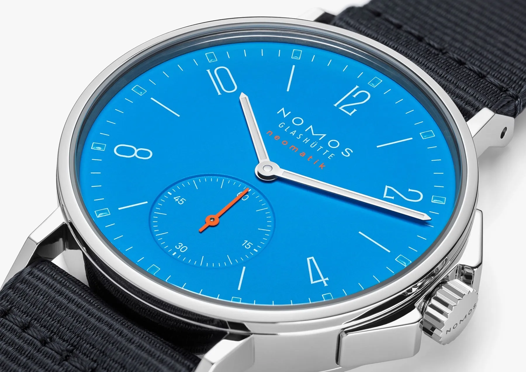 Nomos Glashutte Ahoi Neomatik Siren Blue Sapphire Crystal Watch sold by C.W. Sellors product image thumbnail 3