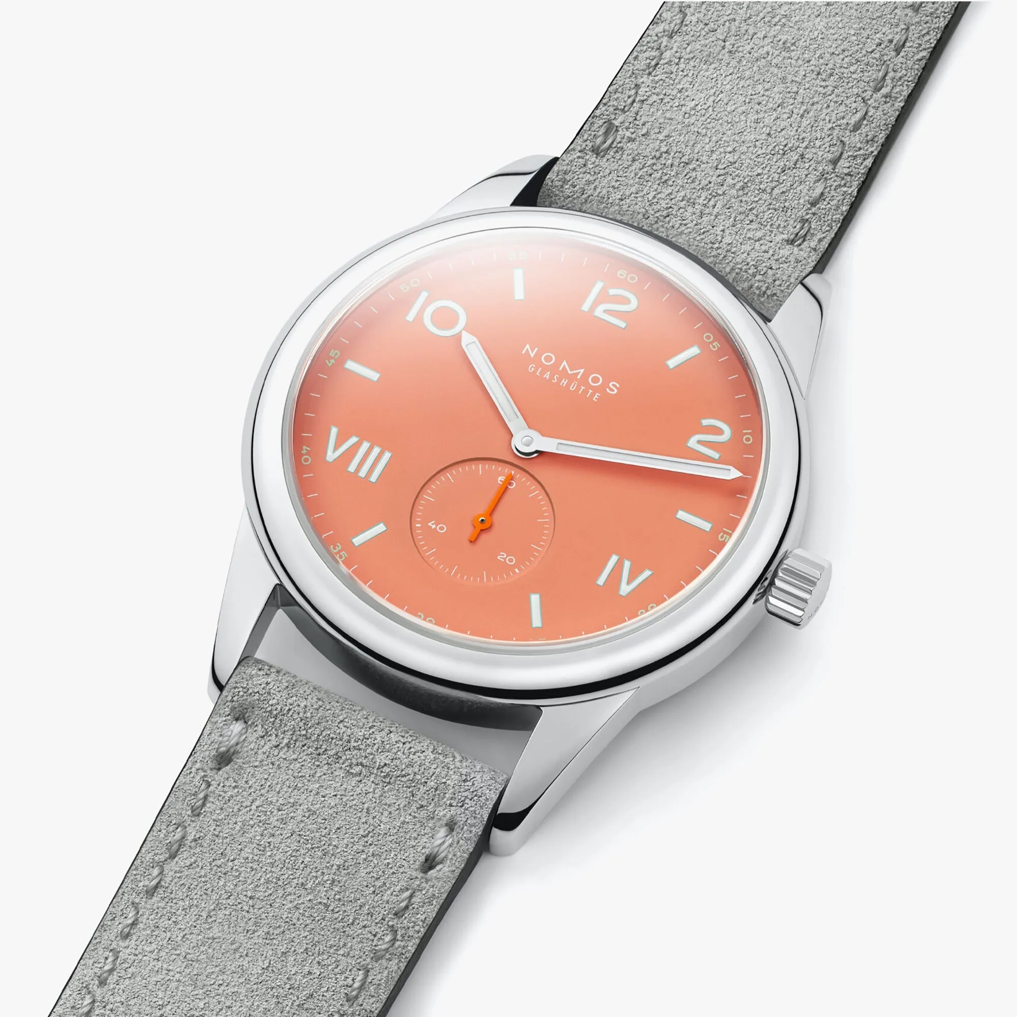 Nomos Glashutte Club Campus 38 Cream Coral Steel Back Watch sold by C.W. Sellors product image thumbnail 5