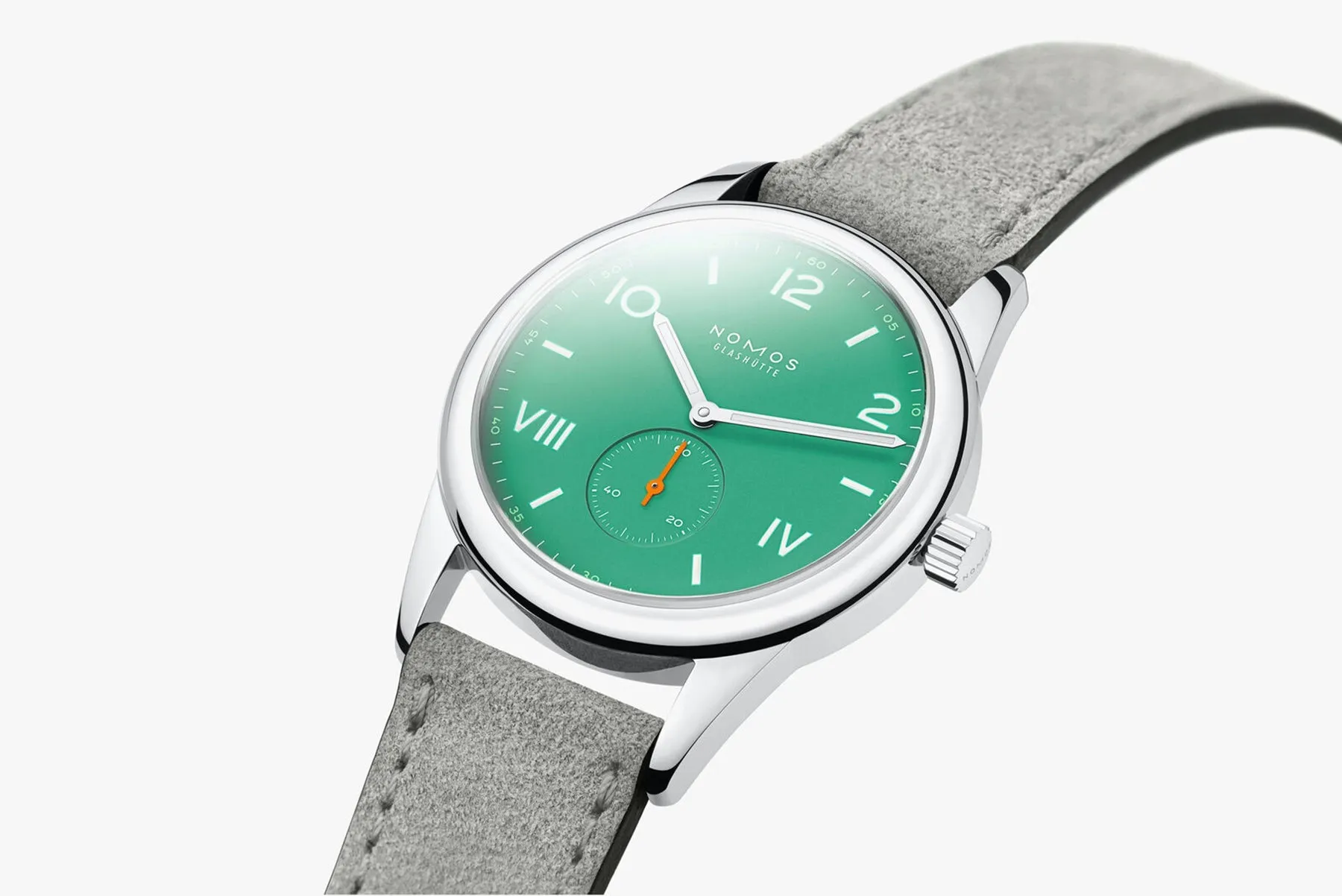 Nomos Glashutte Club Campus 38 Electric Green Sapphire Crystal Watch sold by C.W. Sellors product image thumbnail 3