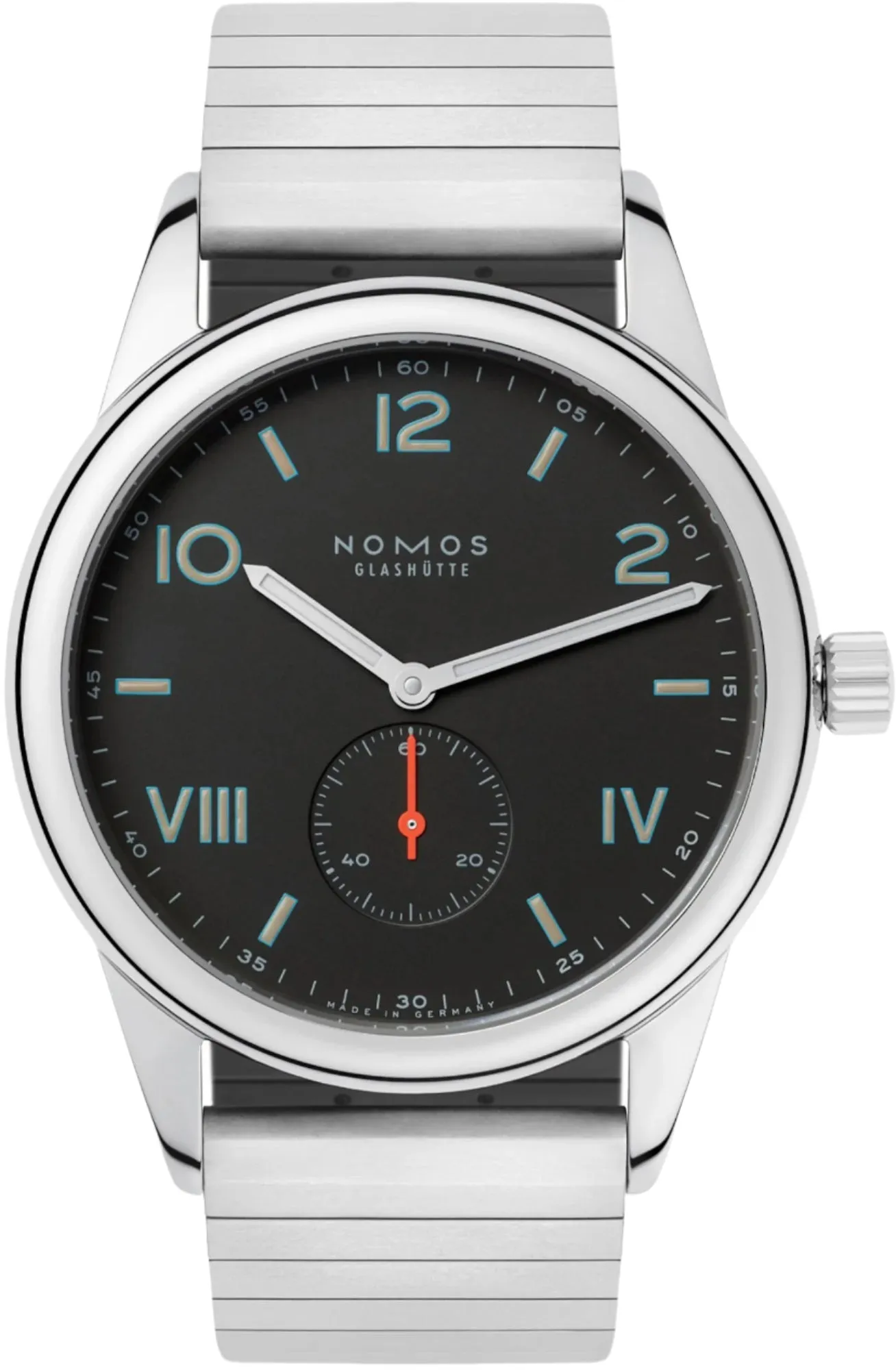 Nomos Glashutte Club Campus 38 Nacht Sapphire Crystal Watch sold by C.W. Sellors