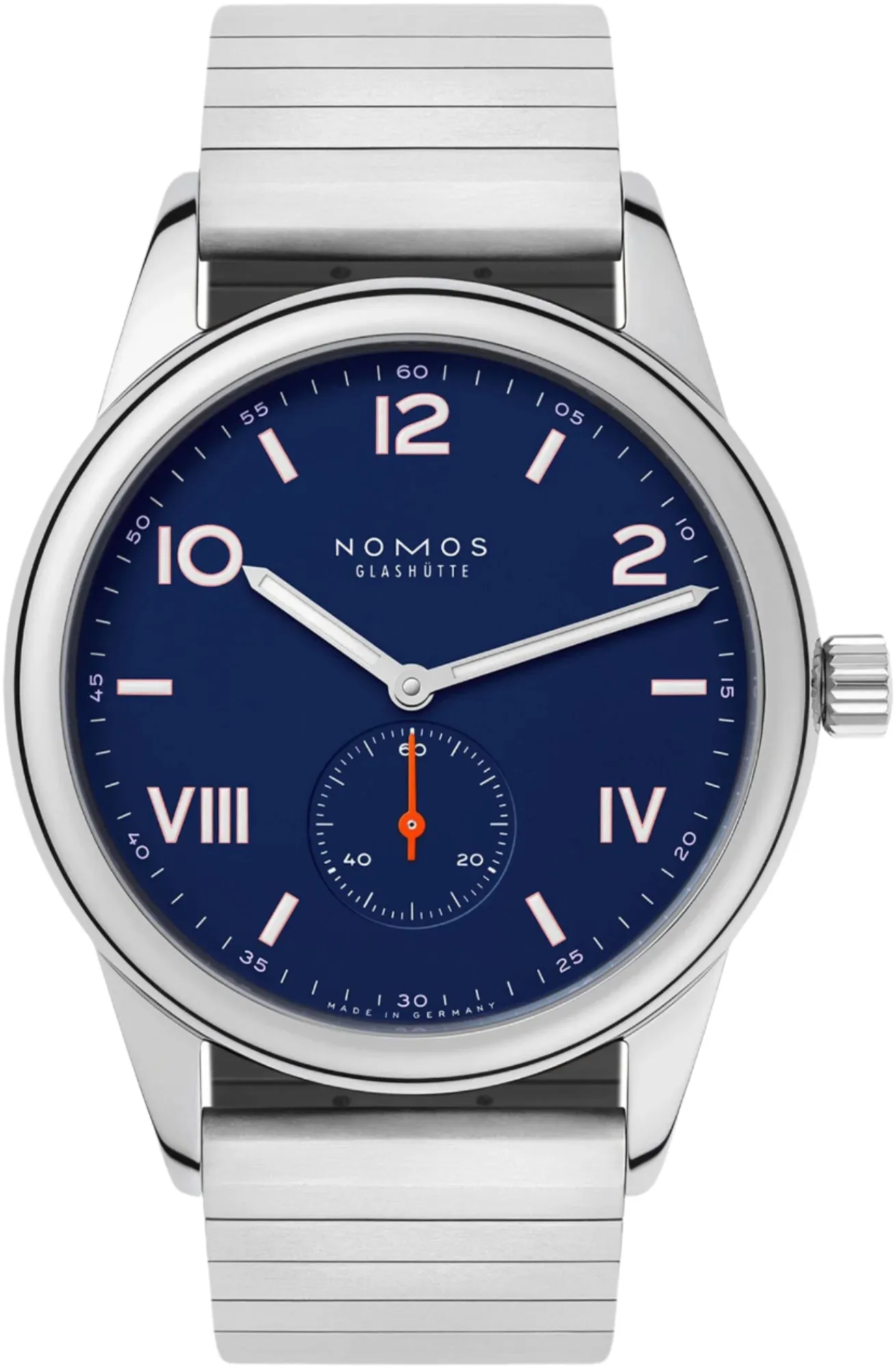 Nomos Glashutte Club Campus 38 Nigh Sky Steel Back Watch sold by C.W. Sellors