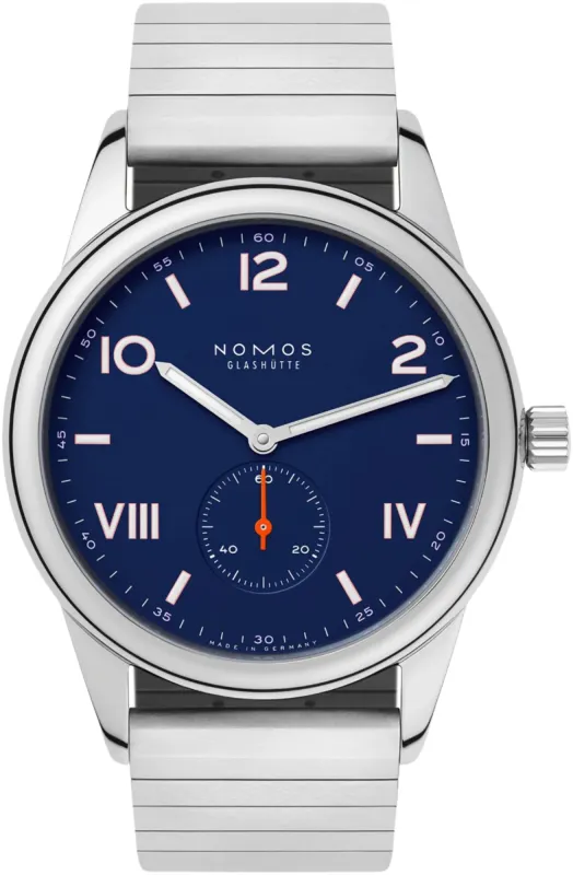 Nomos Glashutte Club Campus 38 Nigh Sky Steel Back Watch sold by C.W. Sellors