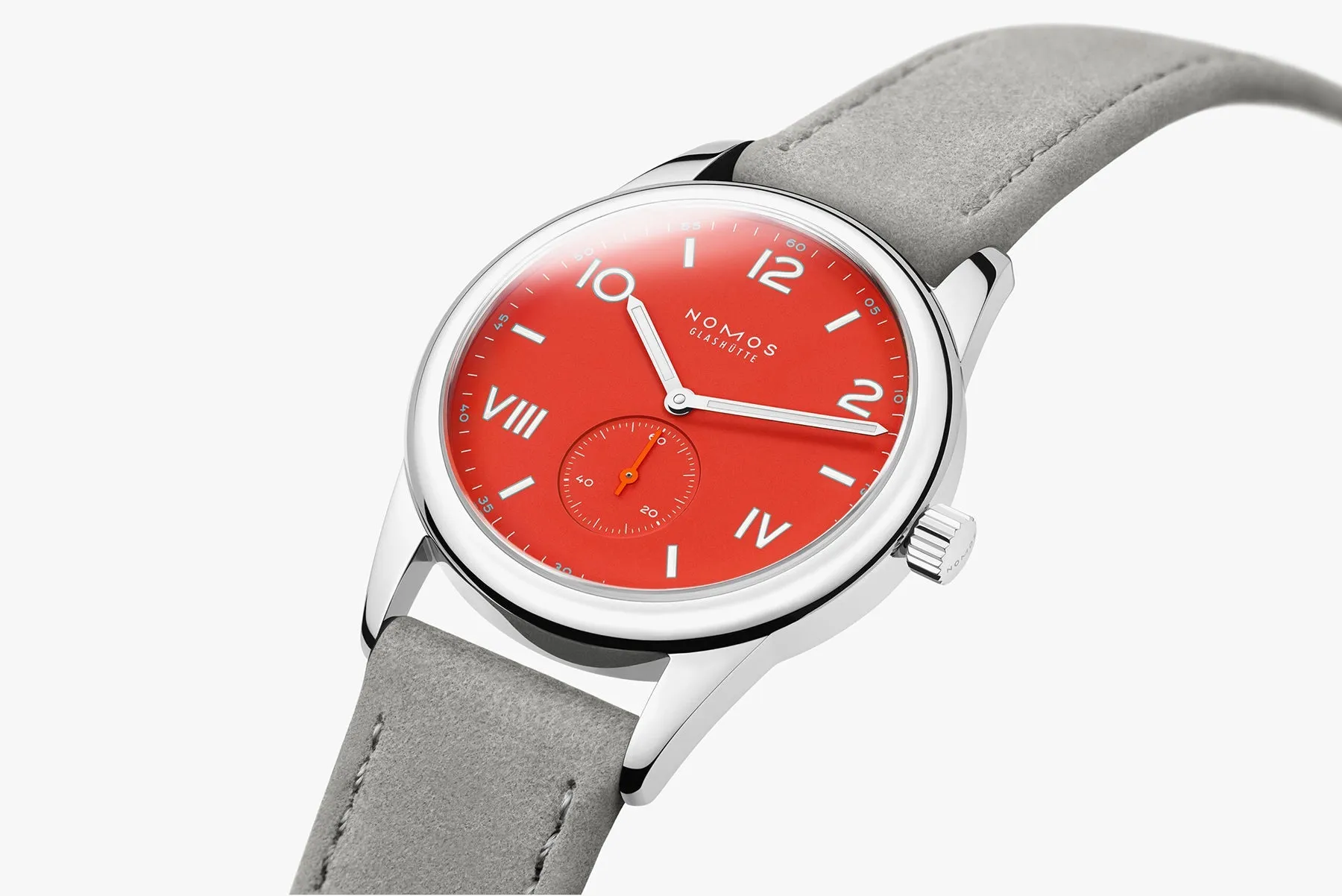 Nomos Glashutte Club Campus 38 Nonstop Red Steel Back Watch sold by C.W. Sellors product image thumbnail 3