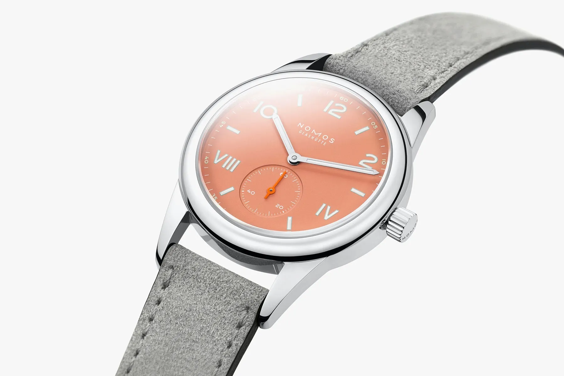 Nomos Glashutte Club Campus Cream Coral Steel Back Watch sold by C.W. Sellors product image thumbnail 3