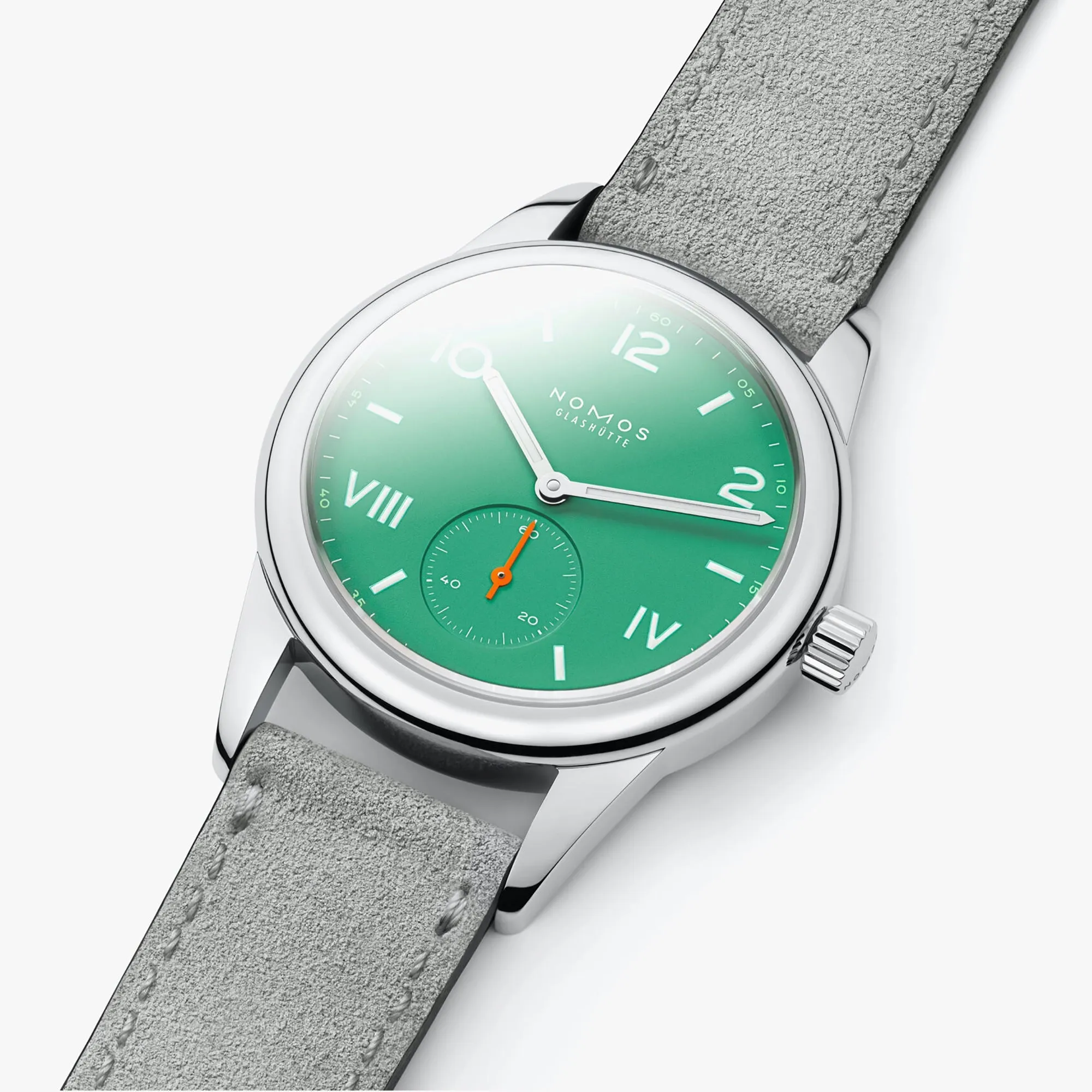 Nomos Glashutte Club Campus Electric Green Steel Back Watch sold by C.W. Sellors product image thumbnail 4