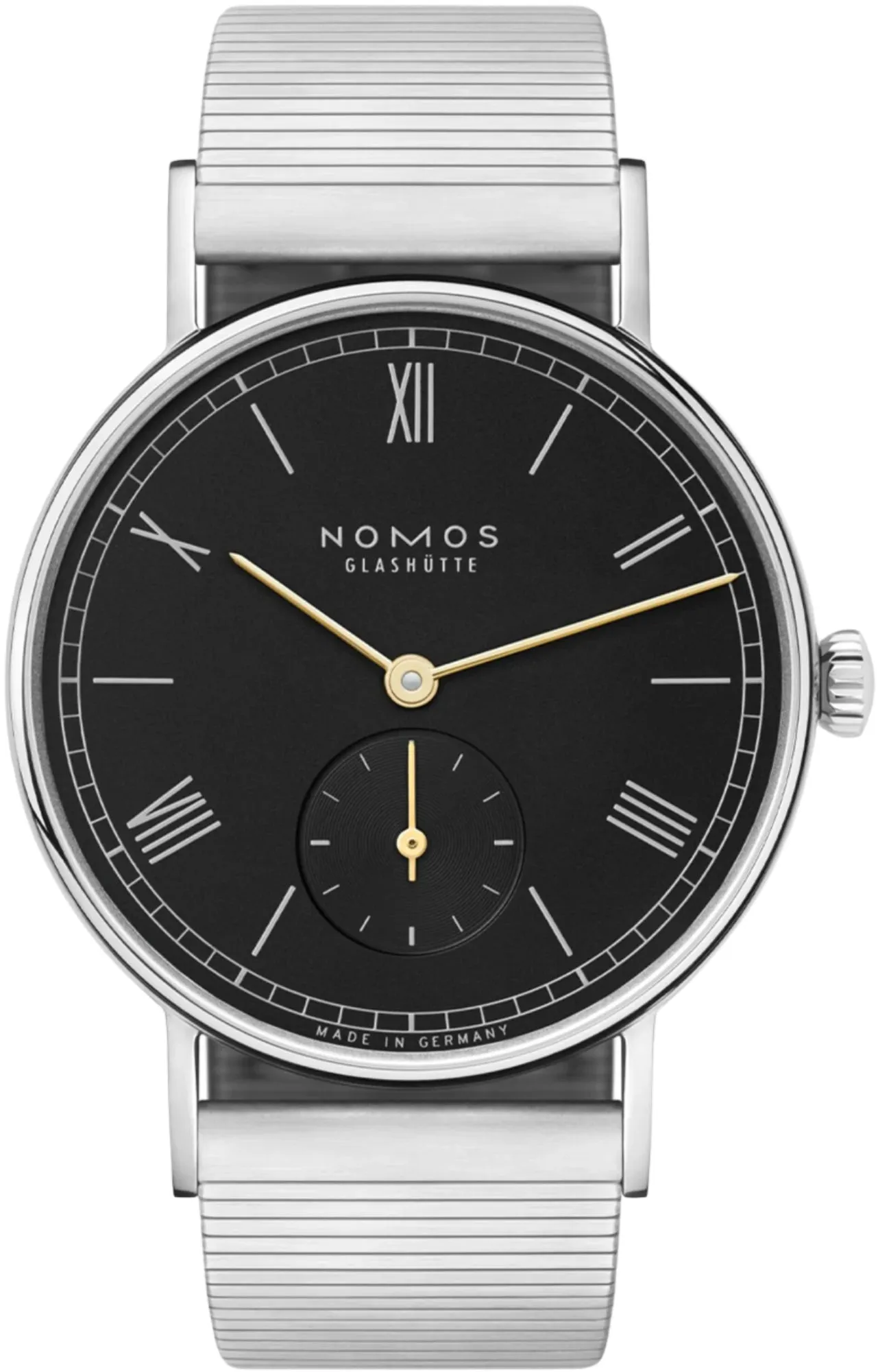 Nomos Glashutte Ludwig 33 Noir Steel Back Watch sold by C.W. Sellors