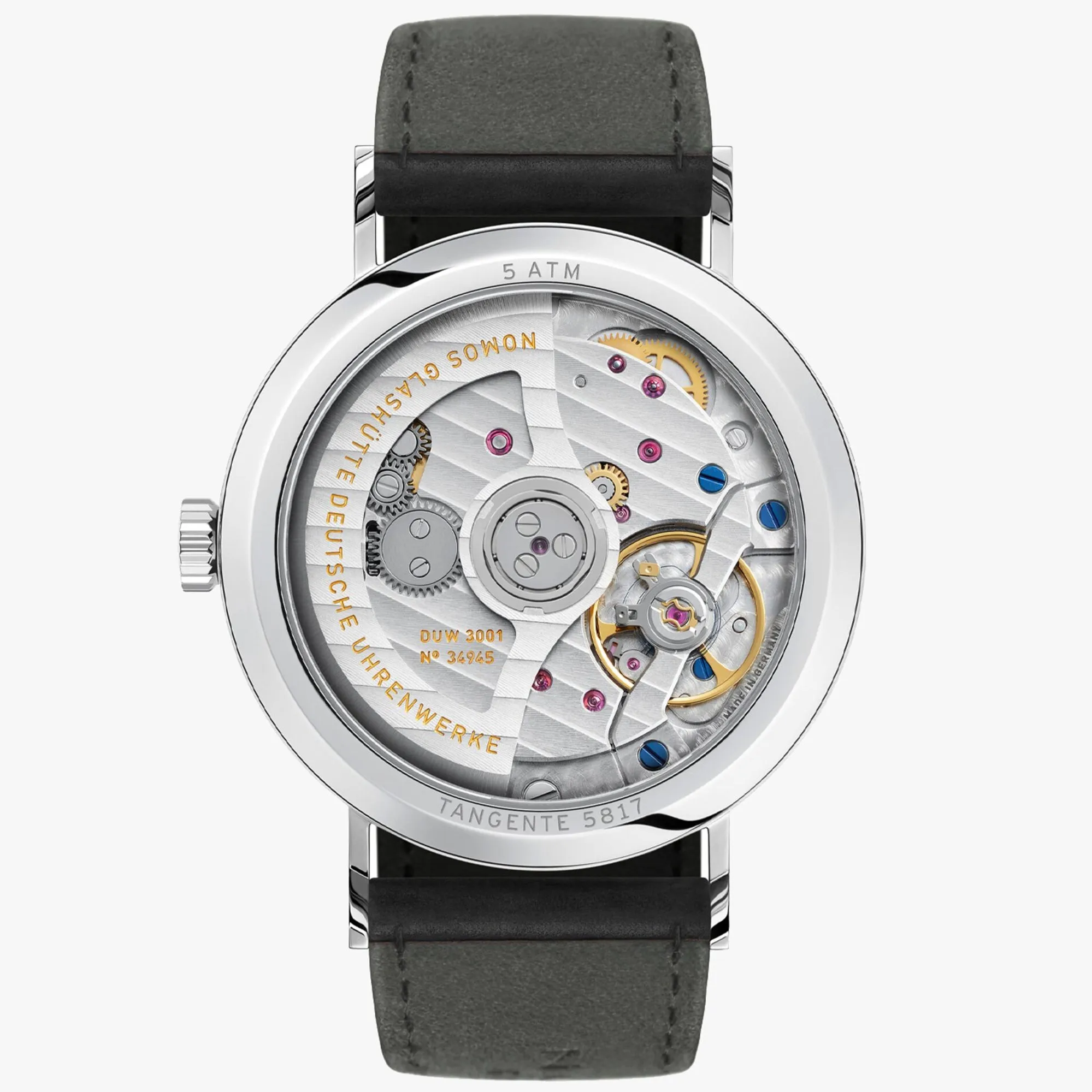 Nomos Glashutte Tangente Neomatik Blue Gold Sapphire Crystal Watch sold by C.W. Sellors product image thumbnail 2
