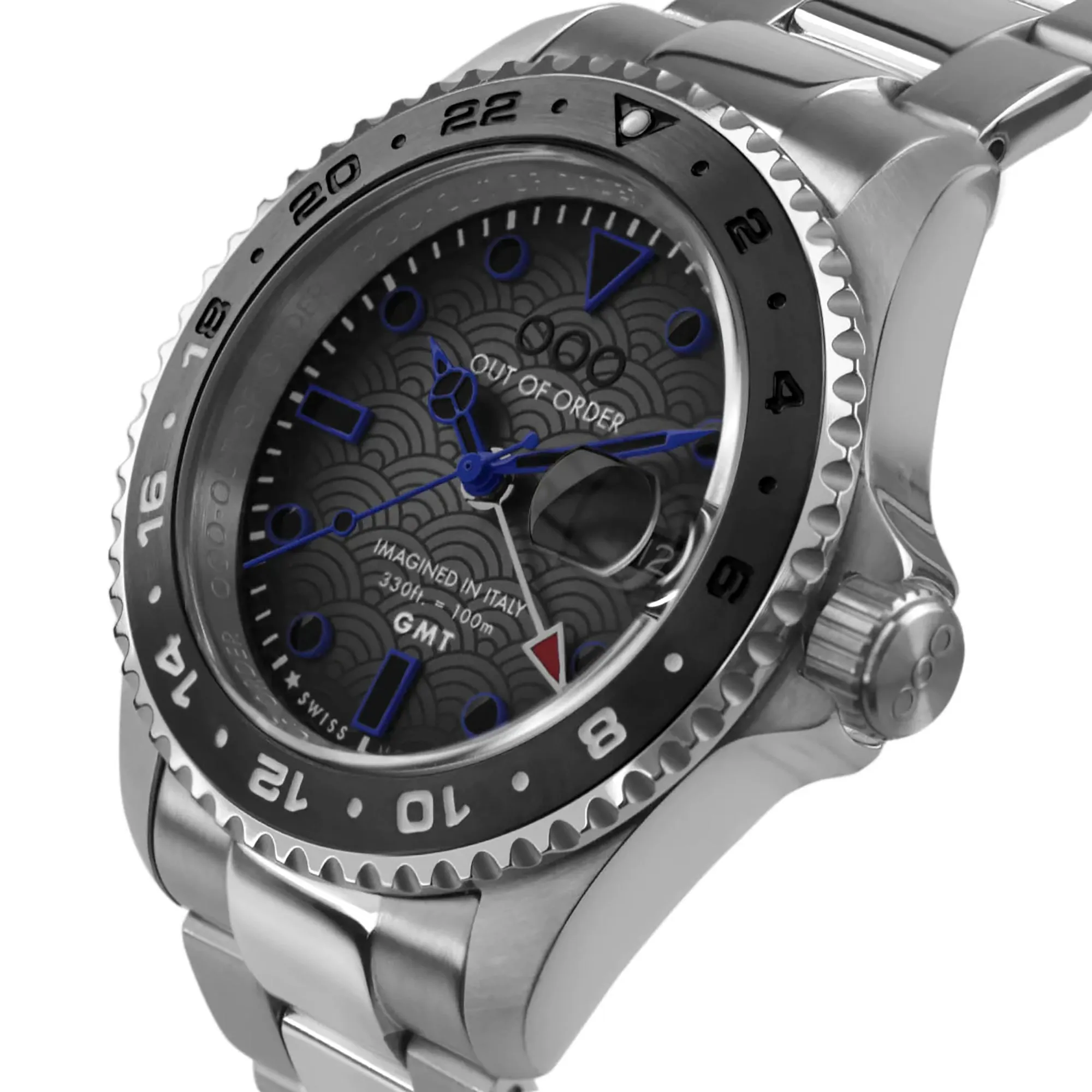 Out Of Order Swiss GMT Tokyo Shibuya Ultra Brushed Watch sold by C.W. Sellors product image thumbnail 5