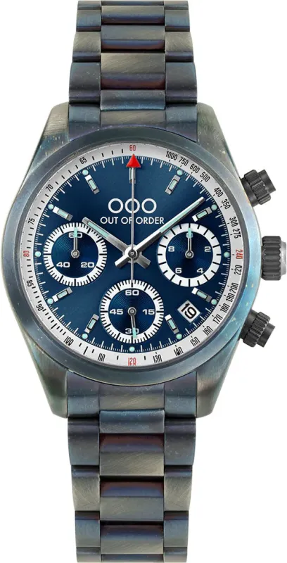 Out Of Order Sporty Cronografo Blue Watch sold by C.W. Sellors