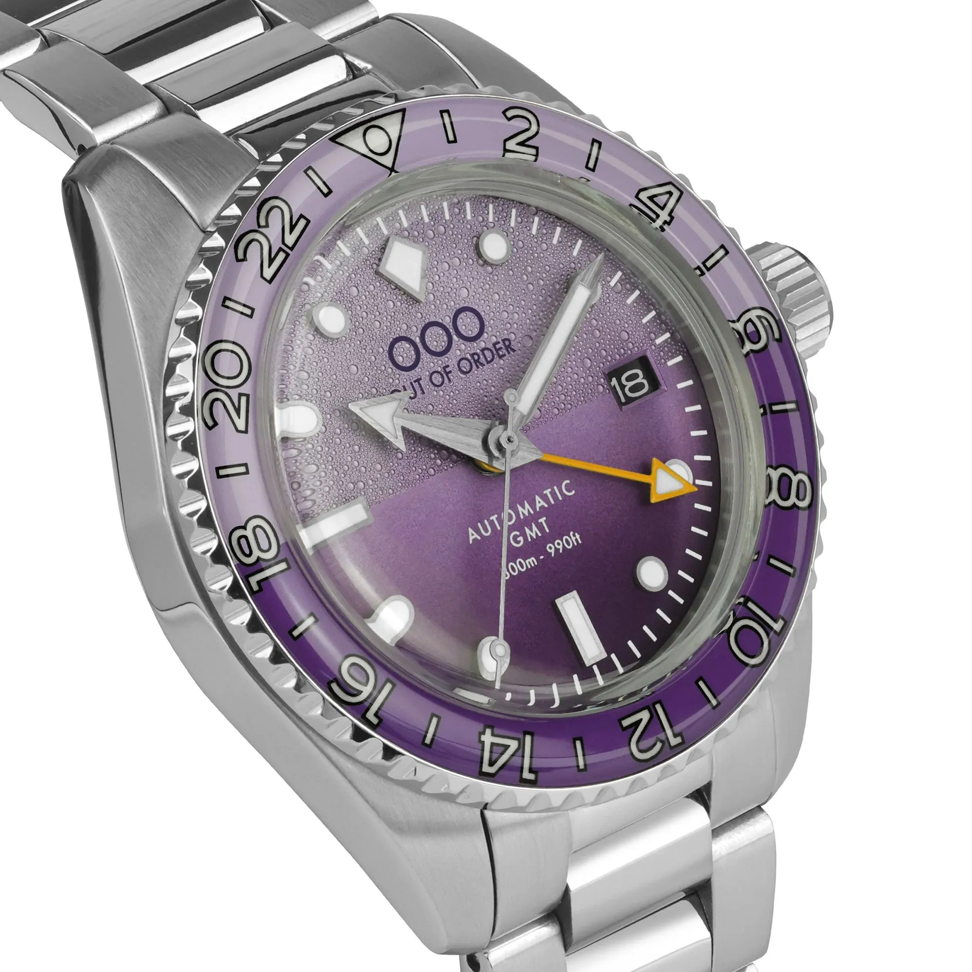 Out Of Order Shaker Dark Violet Automatic GMT Ultra Brushed Watch sold by C.W. Sellors product image thumbnail 3