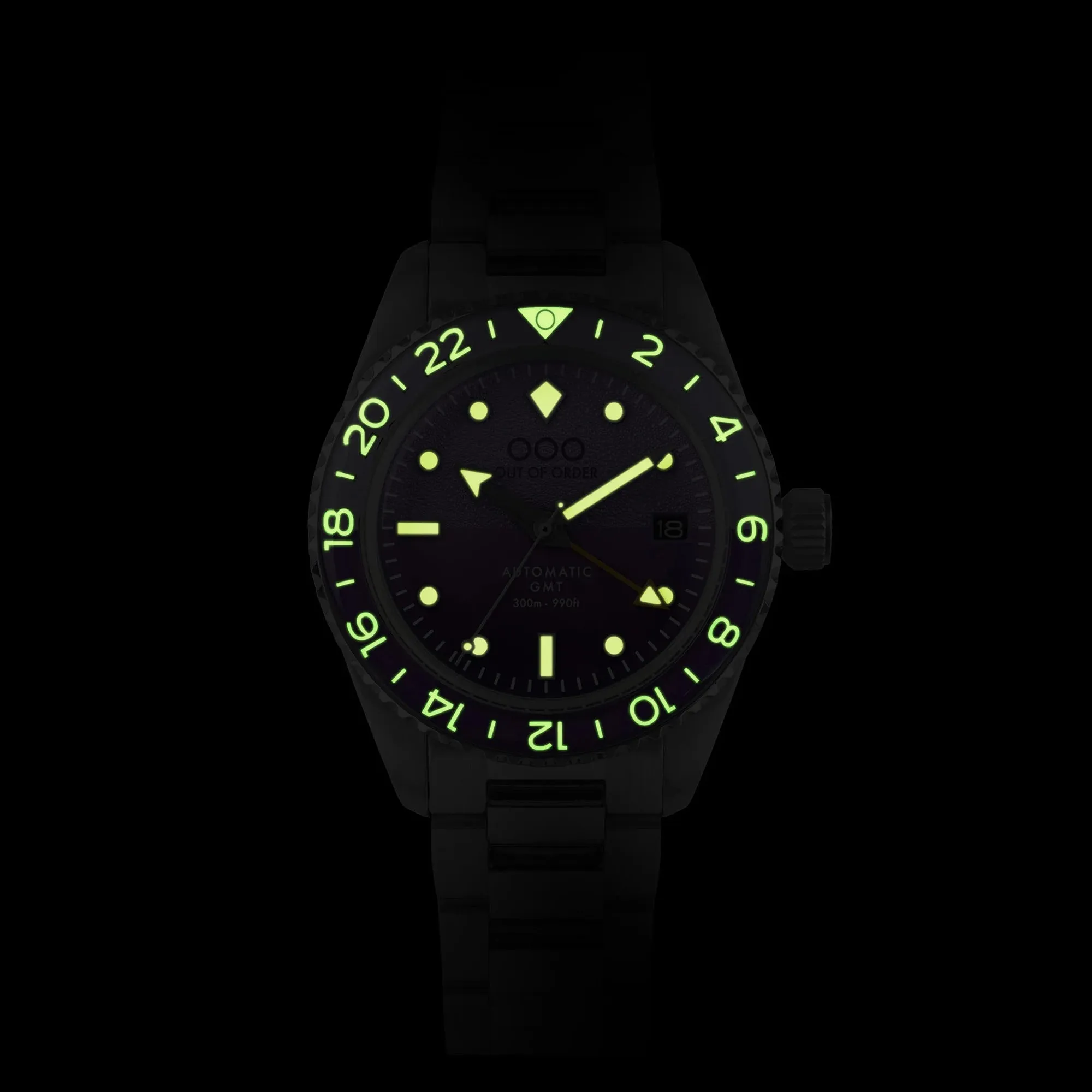 Out Of Order Shaker Dark Violet Automatic GMT Ultra Brushed Watch sold by C.W. Sellors product image thumbnail 2