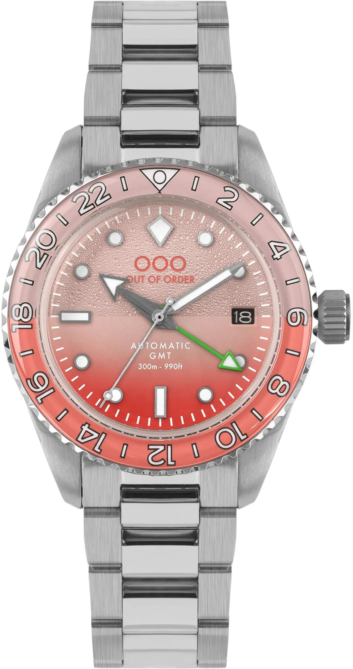 Out Of Order Shaker Paloma Automatic GMT Ultra Brushed Watch sold by C.W. Sellors