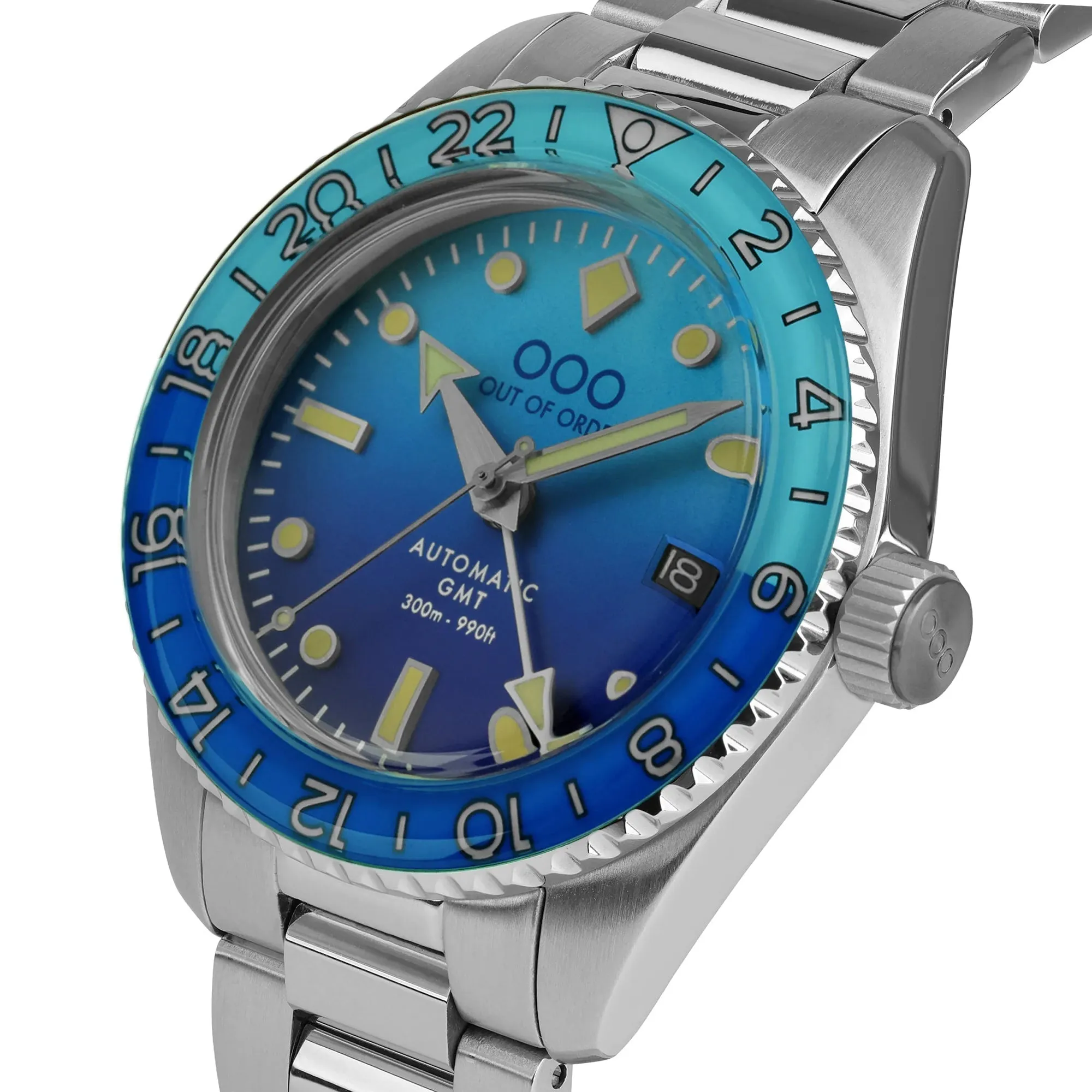 Out Of Order Shaker Bomba Blu Automatic GMT Ultra Brushed Watch sold by C.W. Sellors product image thumbnail 4