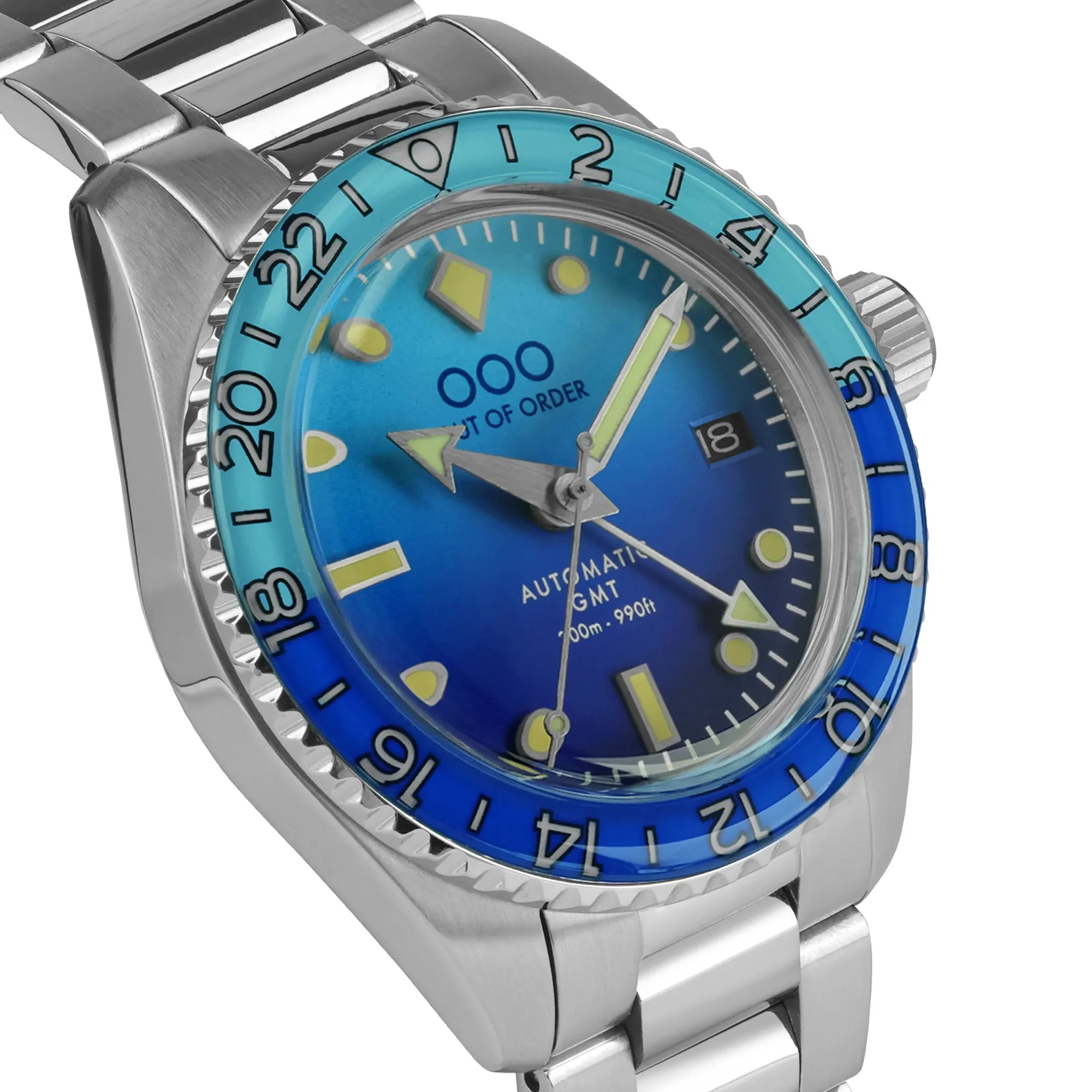 Out Of Order Shaker Bomba Blu Automatic GMT Ultra Brushed Watch sold by C.W. Sellors product image thumbnail 3