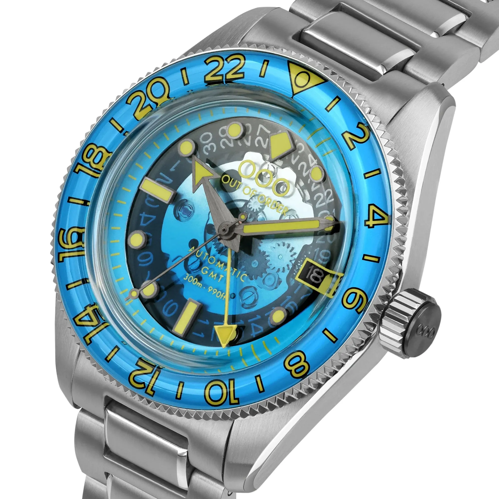 Out Of Order Shaker Angelo Azzuro Automatic GMT Limited Edition Watch sold by C.W. Sellors product image thumbnail 4