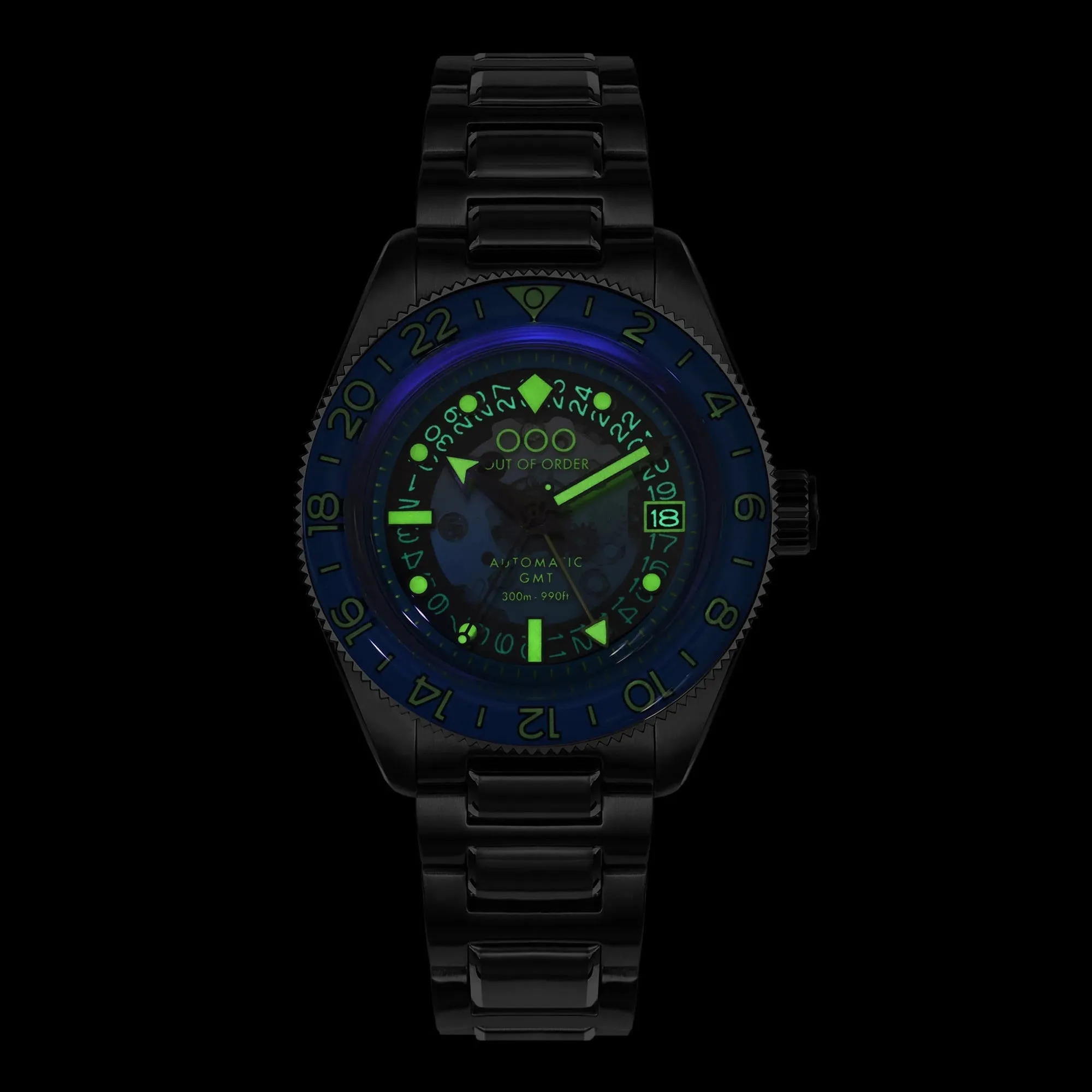 Out Of Order Shaker Angelo Azzuro Automatic GMT Limited Edition Watch sold by C.W. Sellors product image thumbnail 2