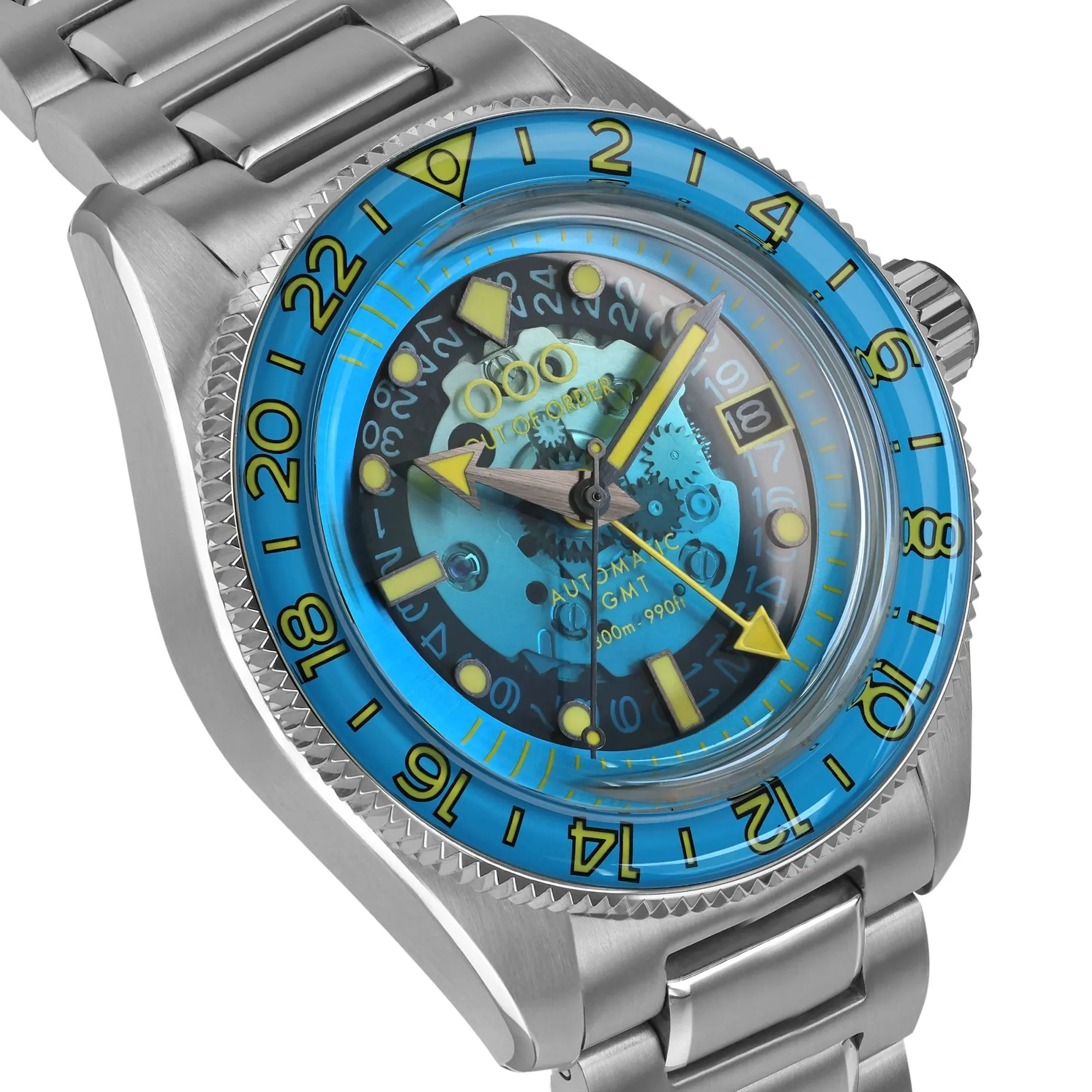 Out Of Order Shaker Angelo Azzuro Automatic GMT Limited Edition Watch sold by C.W. Sellors product image thumbnail 3