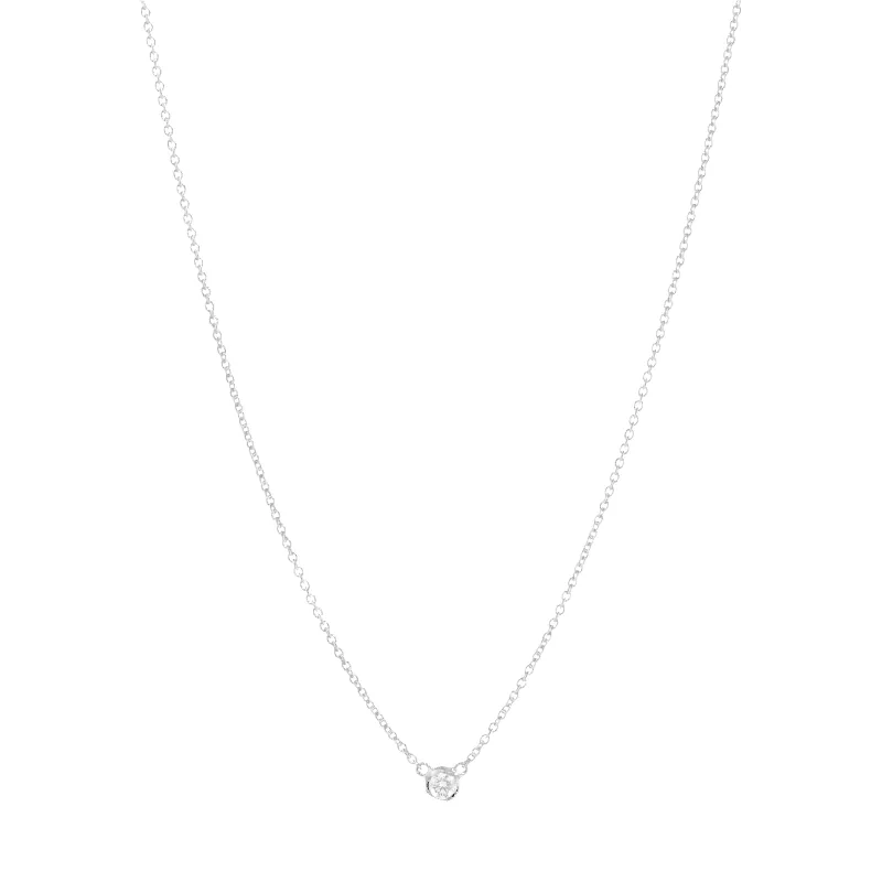 Georg Jensen 18ct White Gold 0.05ct Diamond Signature Diamonds Necklace sold by C.W. Sellors