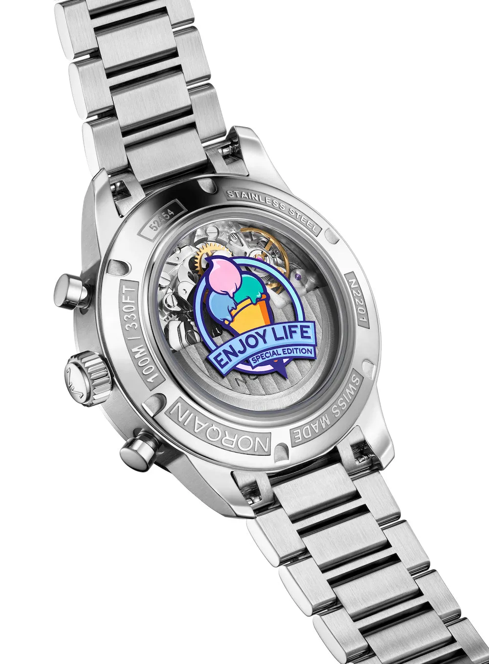 Norqain Freedom 60 Chrono 40mm Enjoy Life Bracelet Special Edition Watch sold by C.W. Sellors product image thumbnail 4