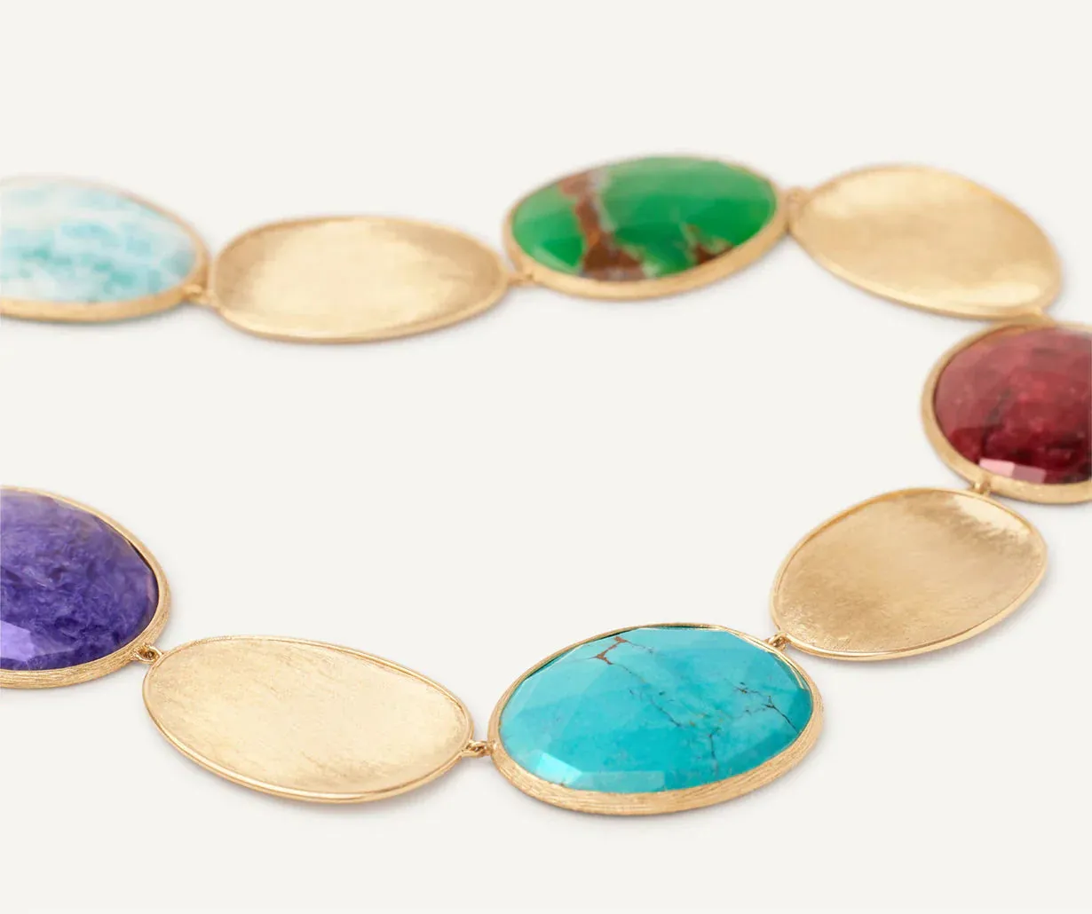 Marco Bicego Lunaria Colour 18ct Yellow Gold Mixed Gemstone Collar Necklace sold by C.W. Sellors product image thumbnail 2