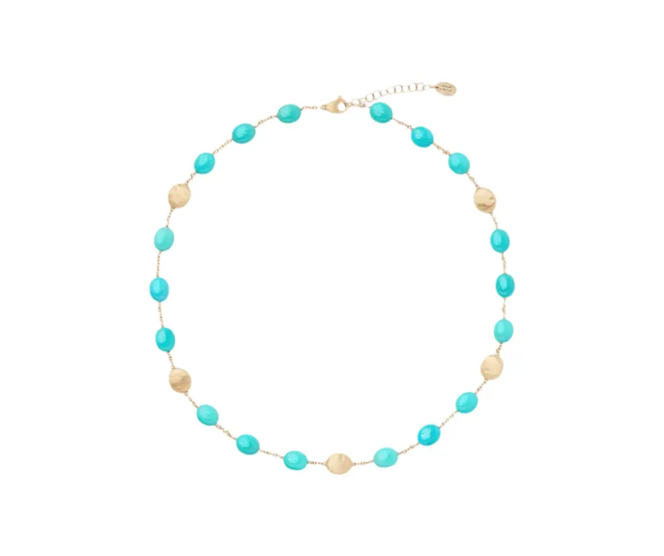 Marco Bicego Siviglia 18ct Yellow Gold Turquoise Necklace sold by C.W. Sellors