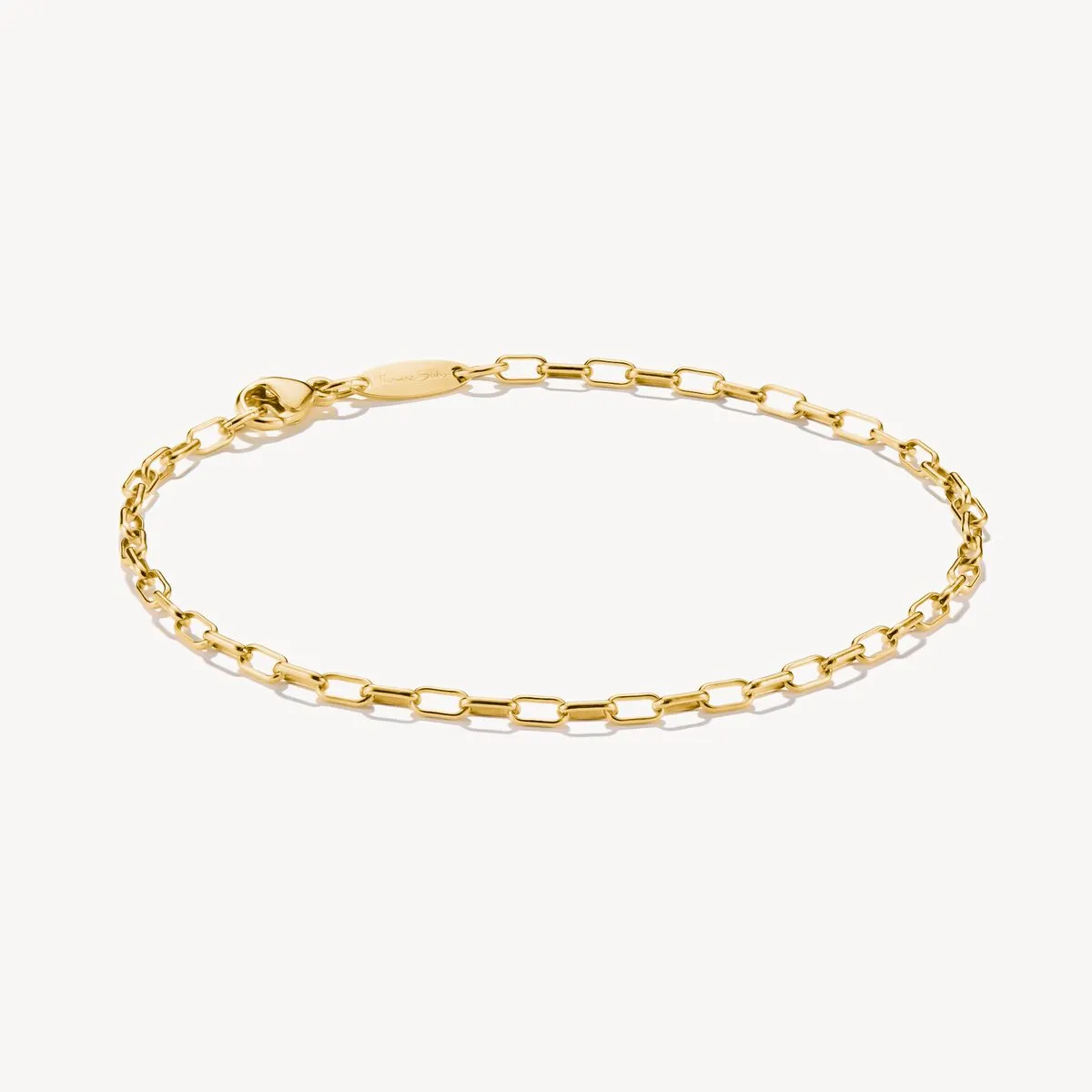Thomas Sabo Gold Plated Paperclip Bracelet sold by C.W. Sellors