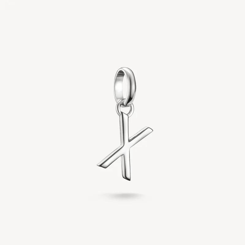 Thomas Sabo Sterling Silver Letter X Connect Charm sold by C.W. Sellors