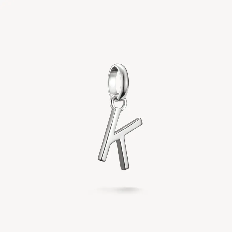 Thomas Sabo Sterling Silver Letter K Connect Charm sold by C.W. Sellors