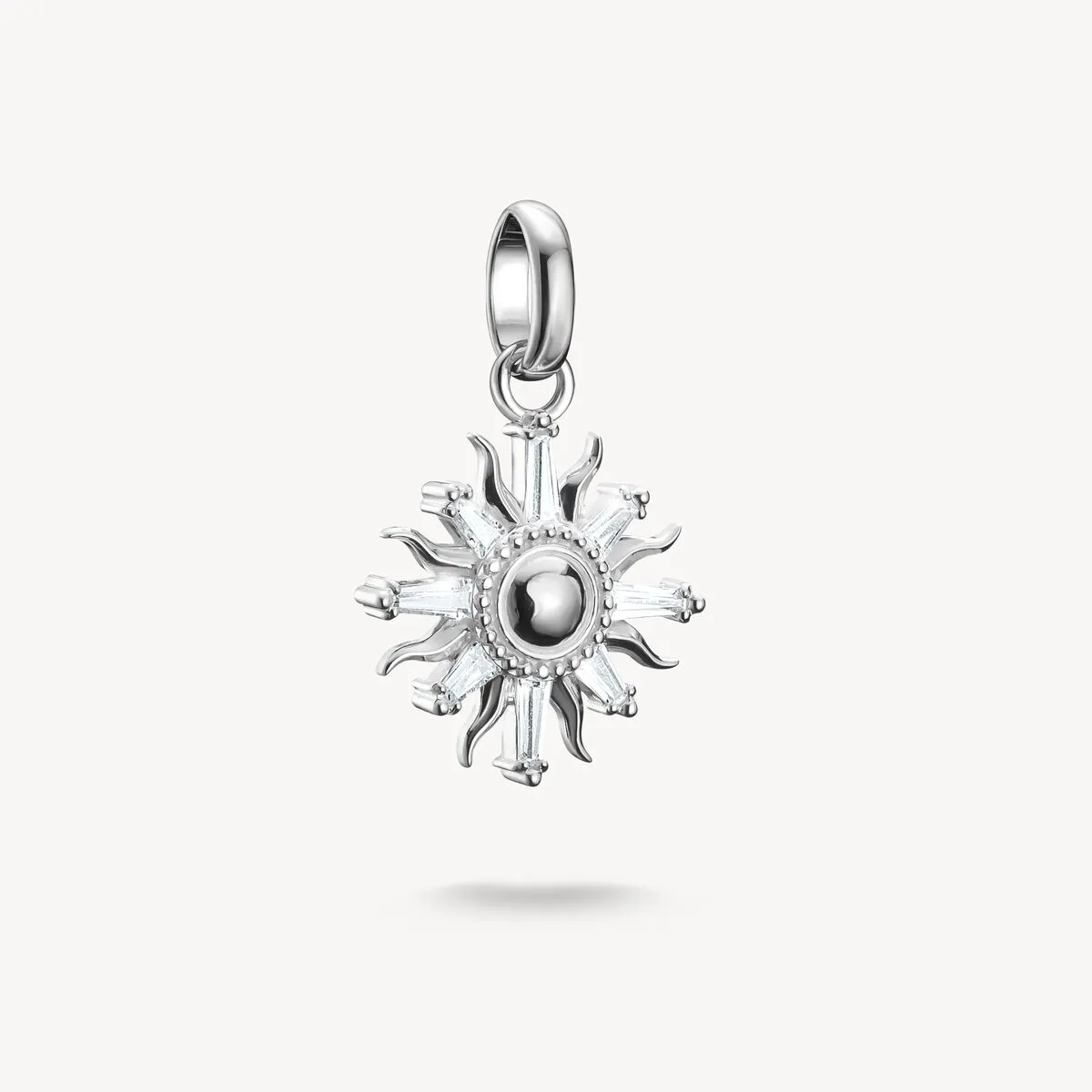 Thomas Sabo Sterling Silver White Zirconia Sun Connect Charm sold by C.W. Sellors