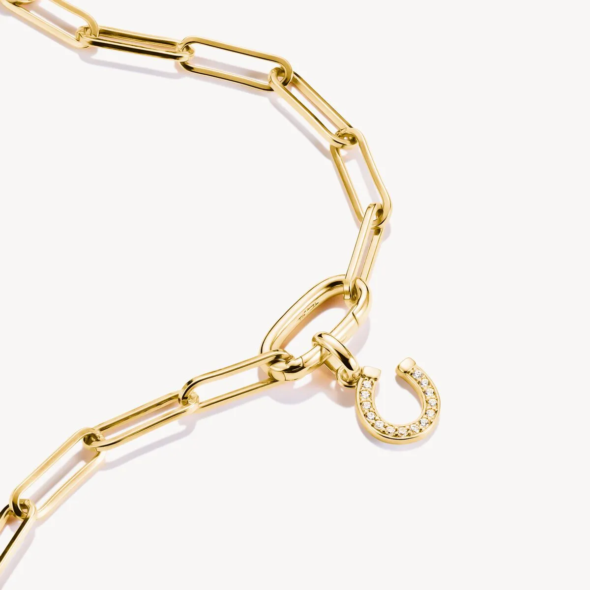 Thomas Sabo 18ct Gold Plated White Zirconia Horseshoe Connect Charm sold by C.W. Sellors product image thumbnail 2