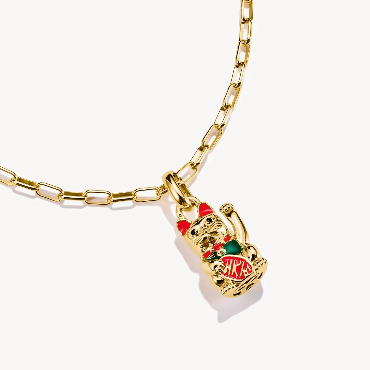 Thomas Sabo 18ct Gold Plated Enamel Waving Cat Connect Charm sold by C.W. Sellors product image thumbnail 2