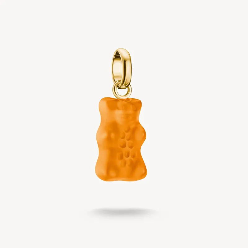 Thomas Sabo 18ct Gold Plated Orange Haribo Bear Connect Charm made by Thomas Sabo