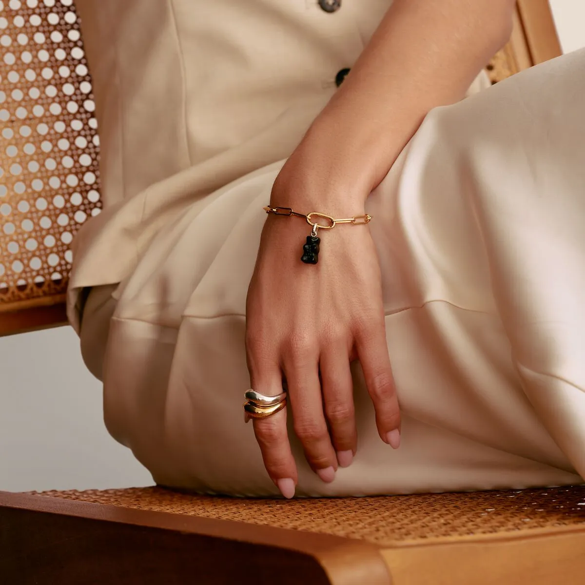 Thomas Sabo Sterling Silver Black Haribo Bear Connect Charm sold by C.W. Sellors product image thumbnail 3