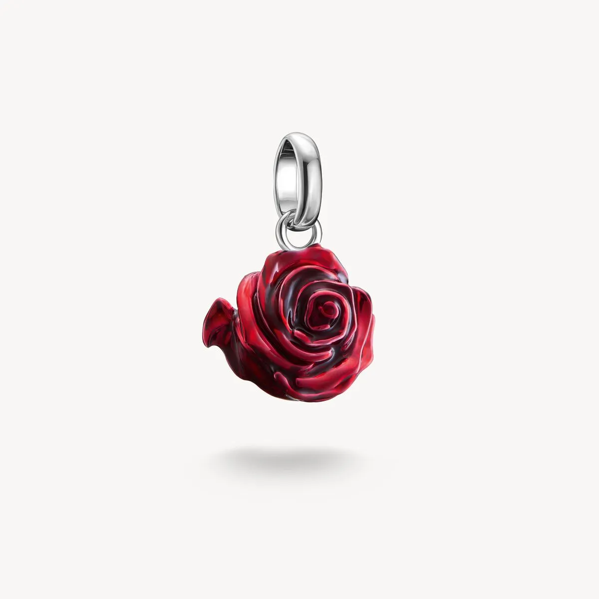 Thomas Sabo Sterling Silver Red Rose Blossom Connect Charm sold by C.W. Sellors