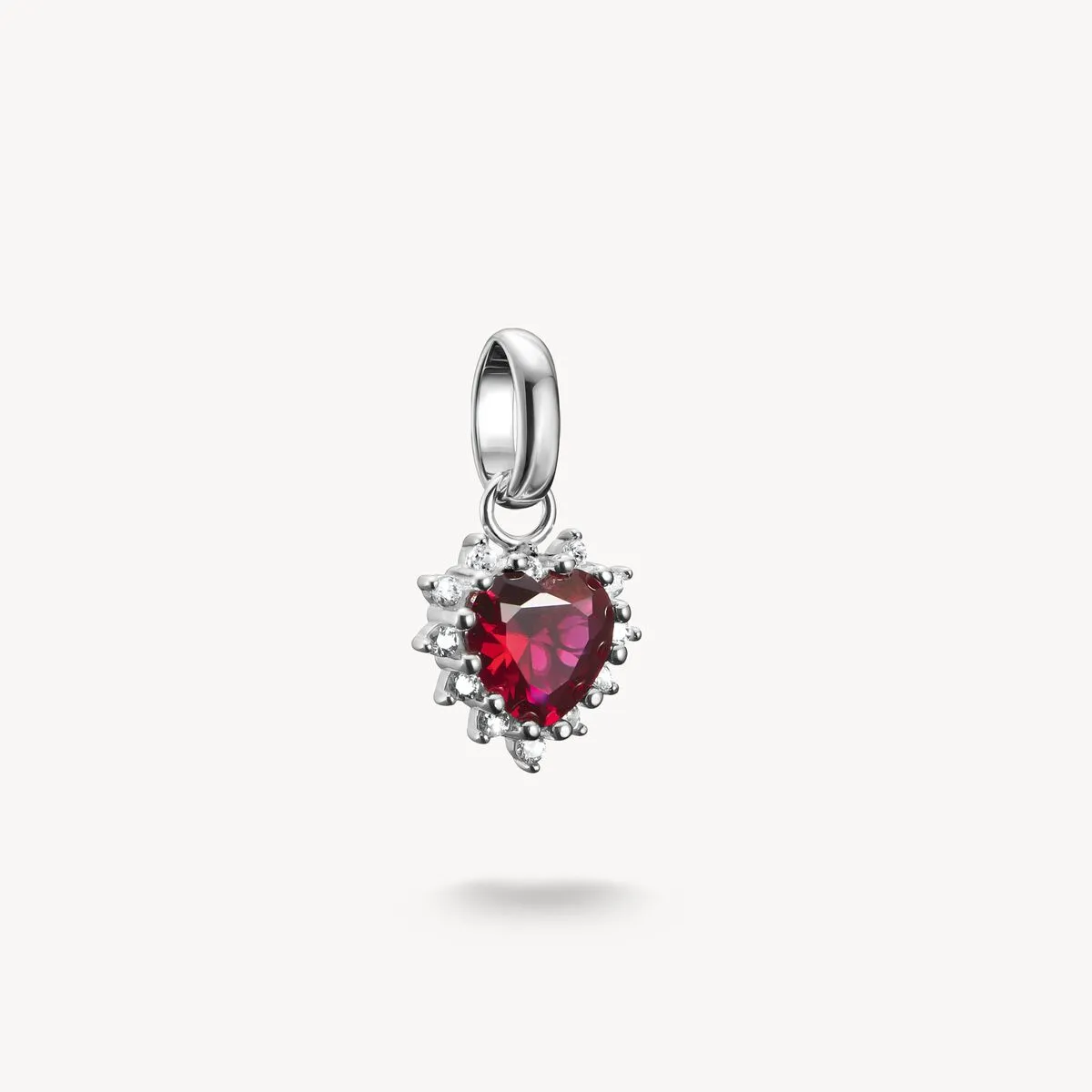 Thomas Sabo Sterling Silver Lab Grown Ruby True Romance Red Heart Connect Charm sold by C.W. Sellors
