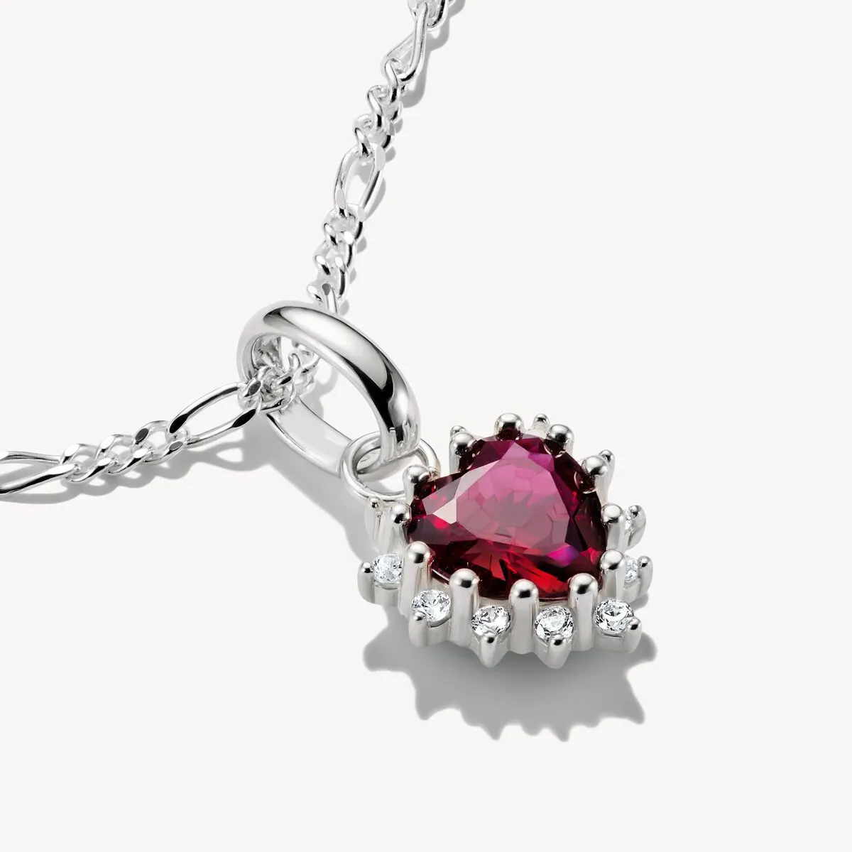 Thomas Sabo Sterling Silver Lab Grown Ruby True Romance Red Heart Connect Charm sold by C.W. Sellors product image thumbnail 2