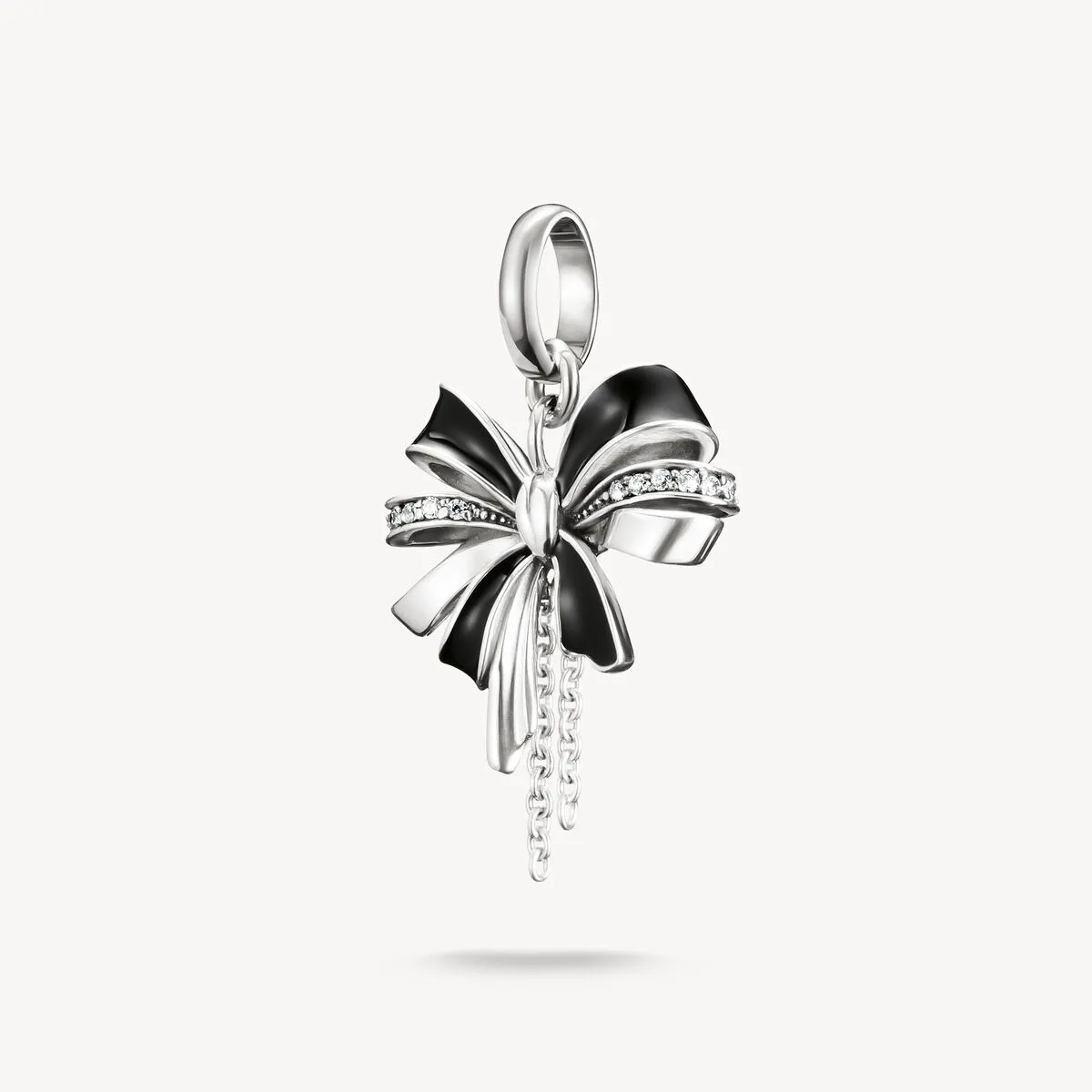 Thomas Sabo Sterling Silver Black Bow Connect Charm sold by C.W. Sellors