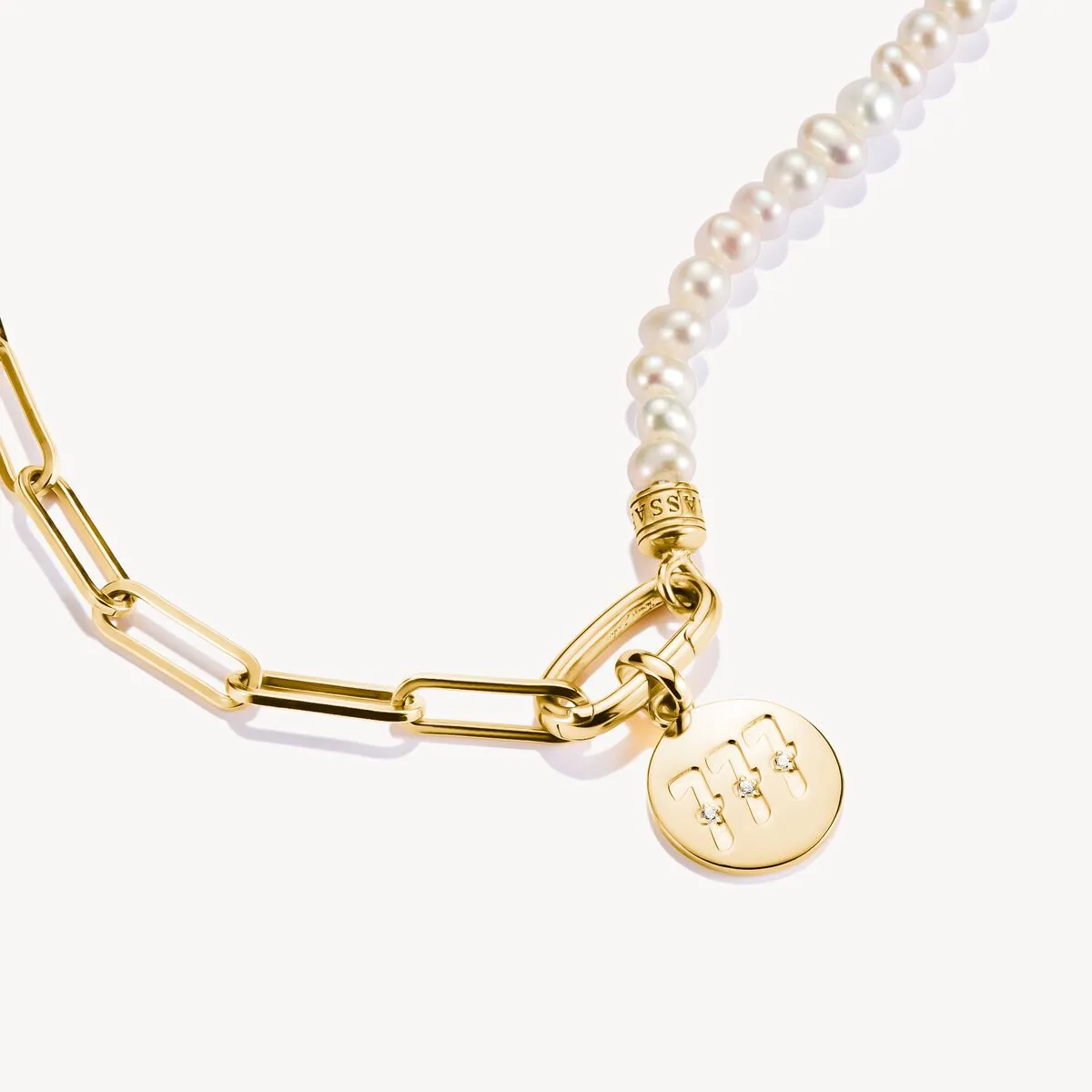 Thomas Sabo Gold Plated White Zirconia Angel Number '777' Connect Charm sold by C.W. Sellors product image thumbnail 2