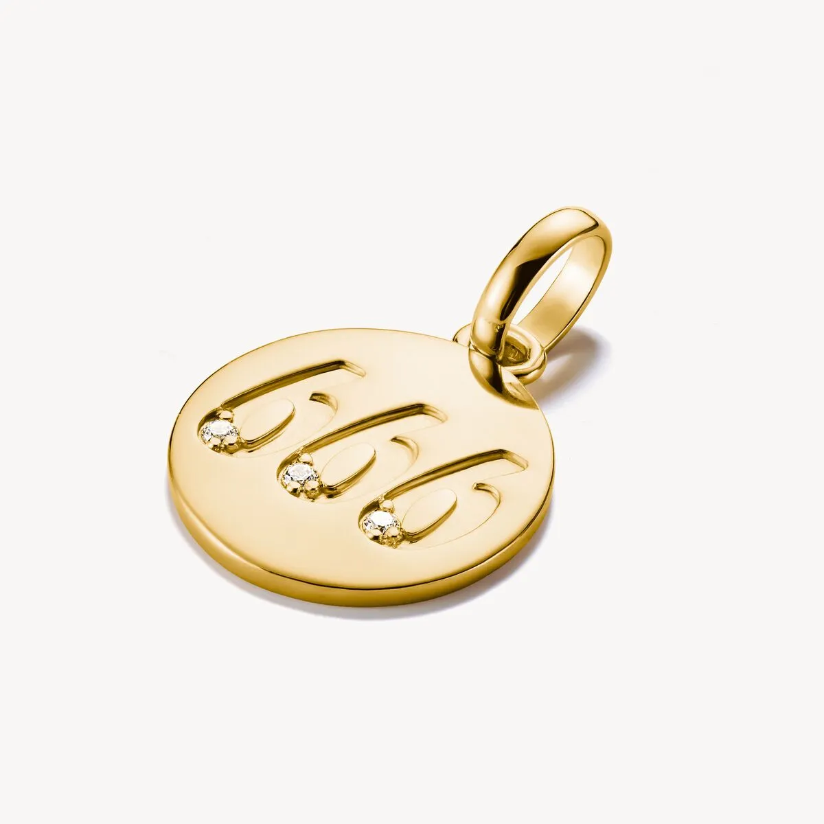 Thomas Sabo Gold Plated White Zirconia Angel Number '666' Connect Charm sold by C.W. Sellors product image thumbnail 2